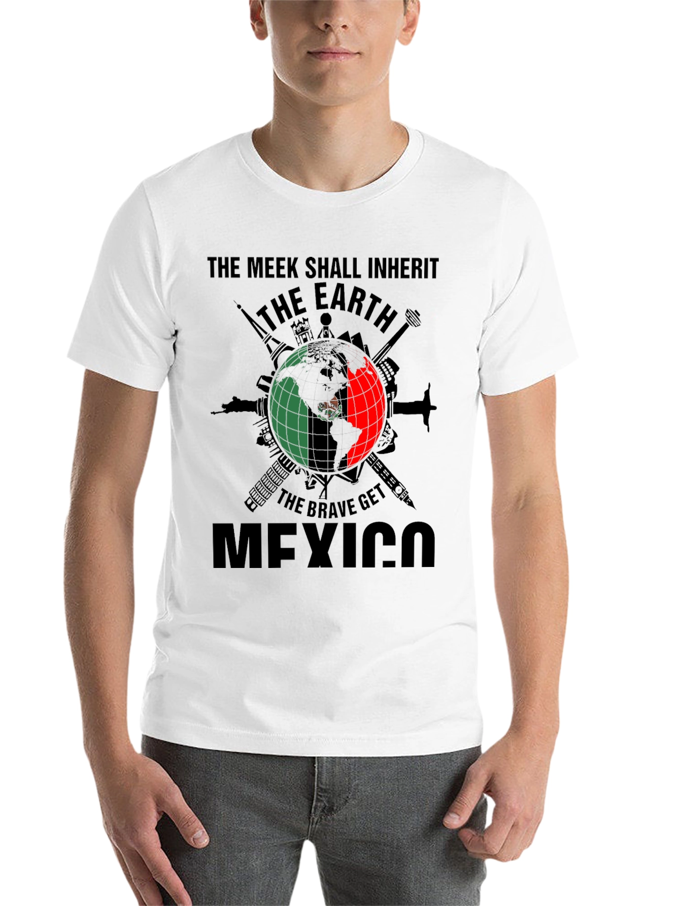 Black Meek Inherit Earth, Brave Get Mexico Tee view 14