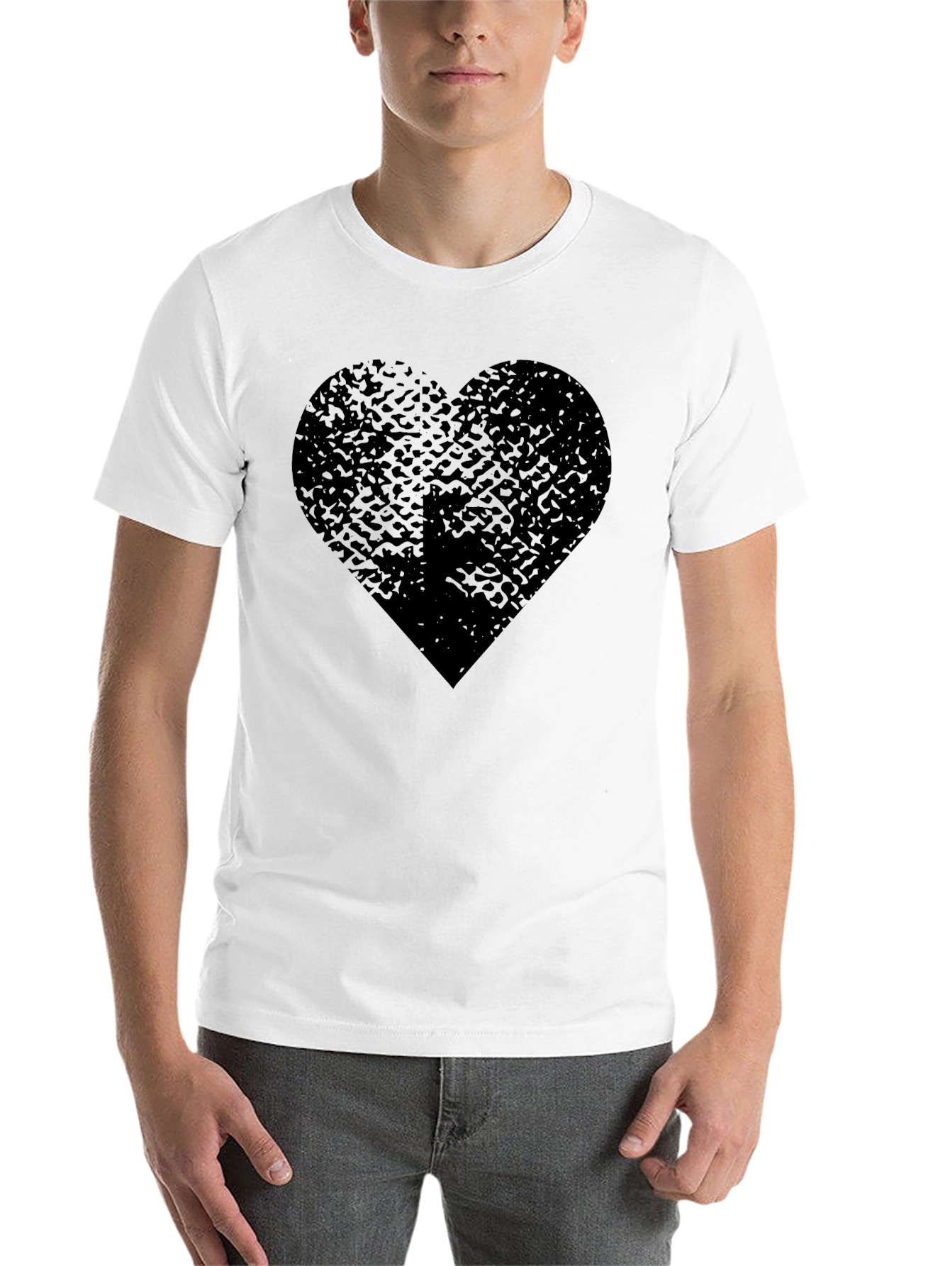 Black Black Heart Graphic Tee - Trendy Casual Wear view 14