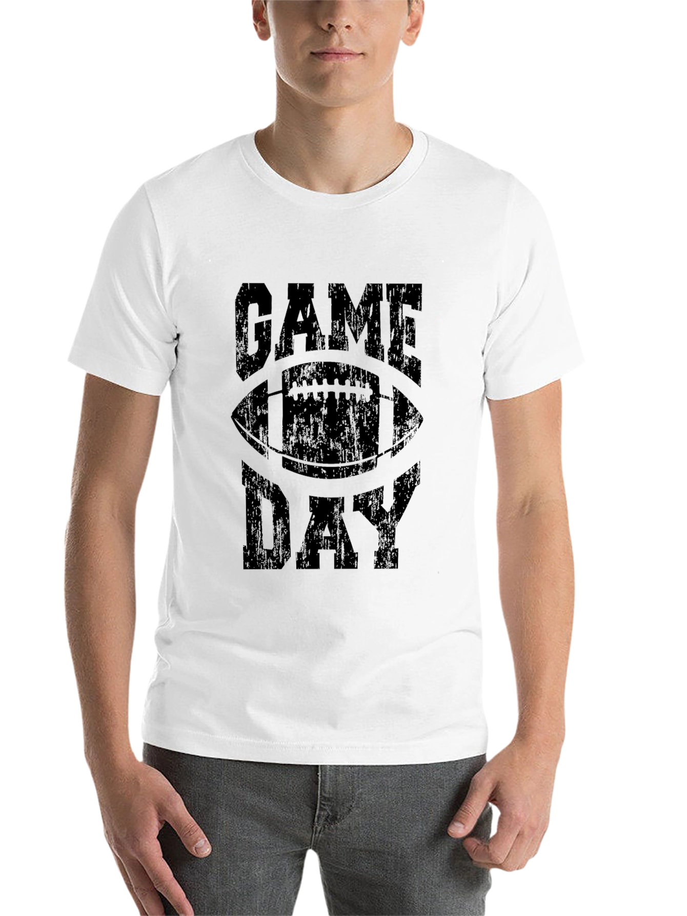 Black Game Day Football T-Shirt view 14