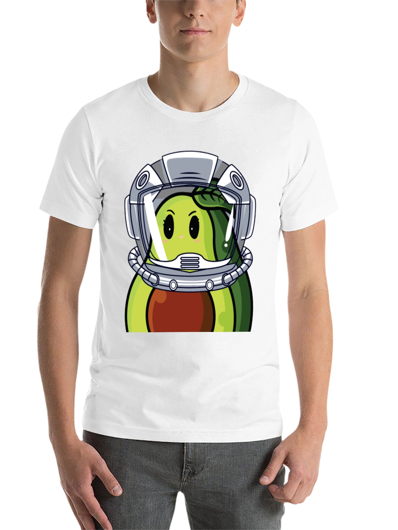 Black Avocado Astronaut Graphic Tee - Unique Black T-Shirt view 14