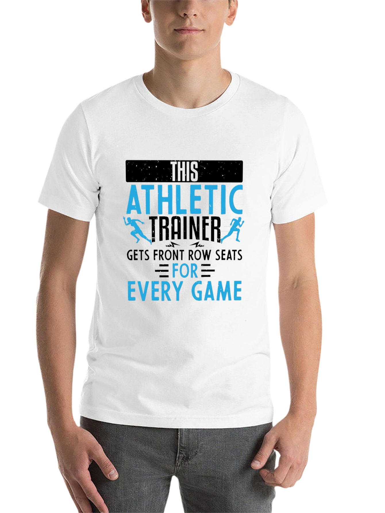 Black Athletic Trainer T-Shirt - Front Row Seats view 14