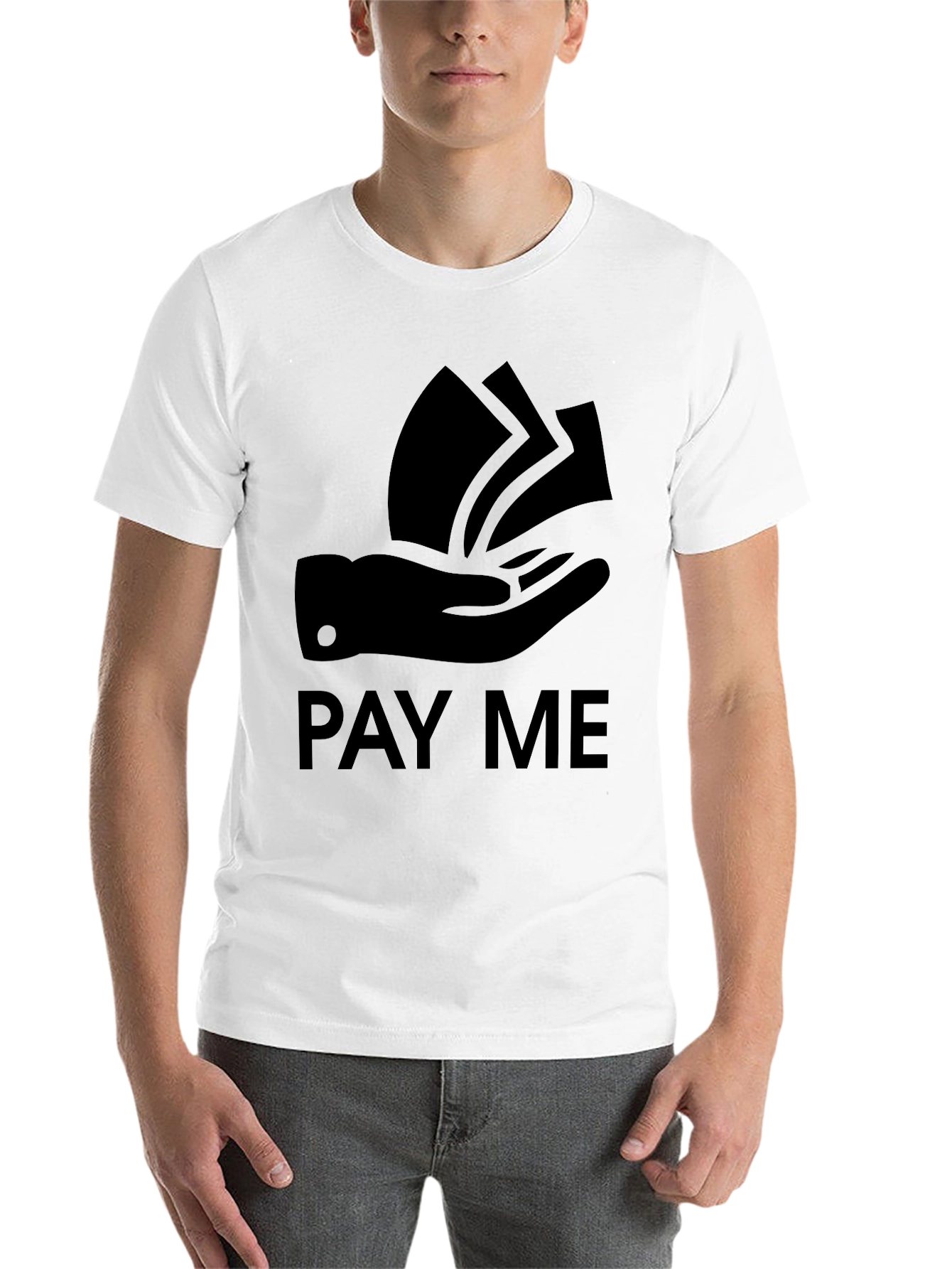 Black Pay Me Graphic Tee - Bold Statement T-Shirt view 14