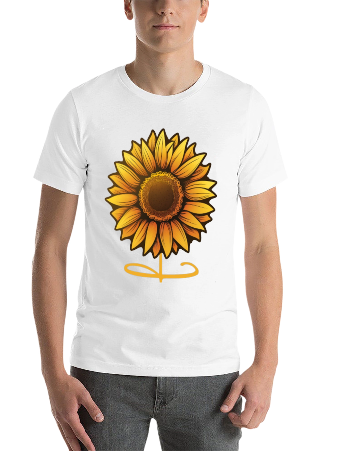 Black Sunflower Graphic Tee - Soft Cotton Comfort view 14