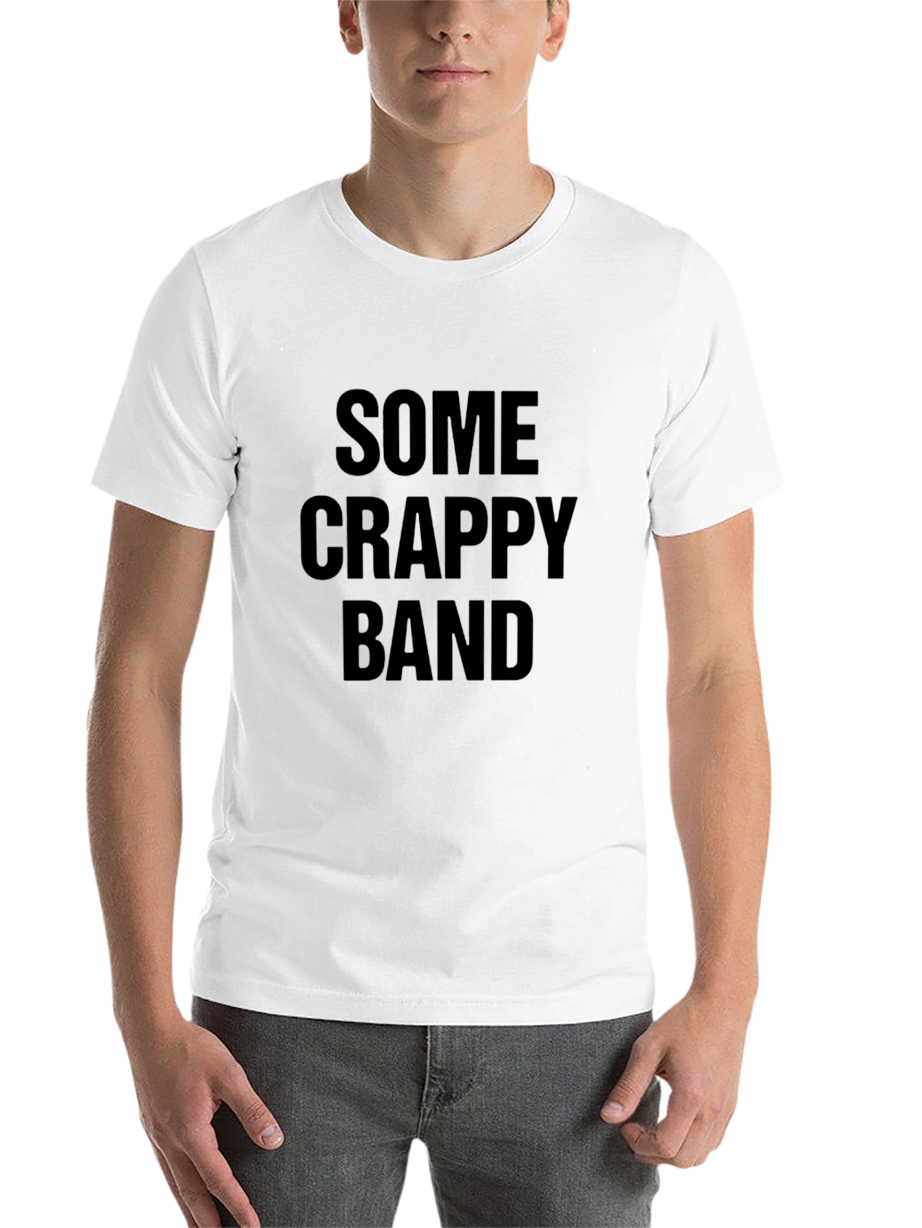 Black Some Crappy Band Black T-Shirt - Men's Graphic Tee view 14