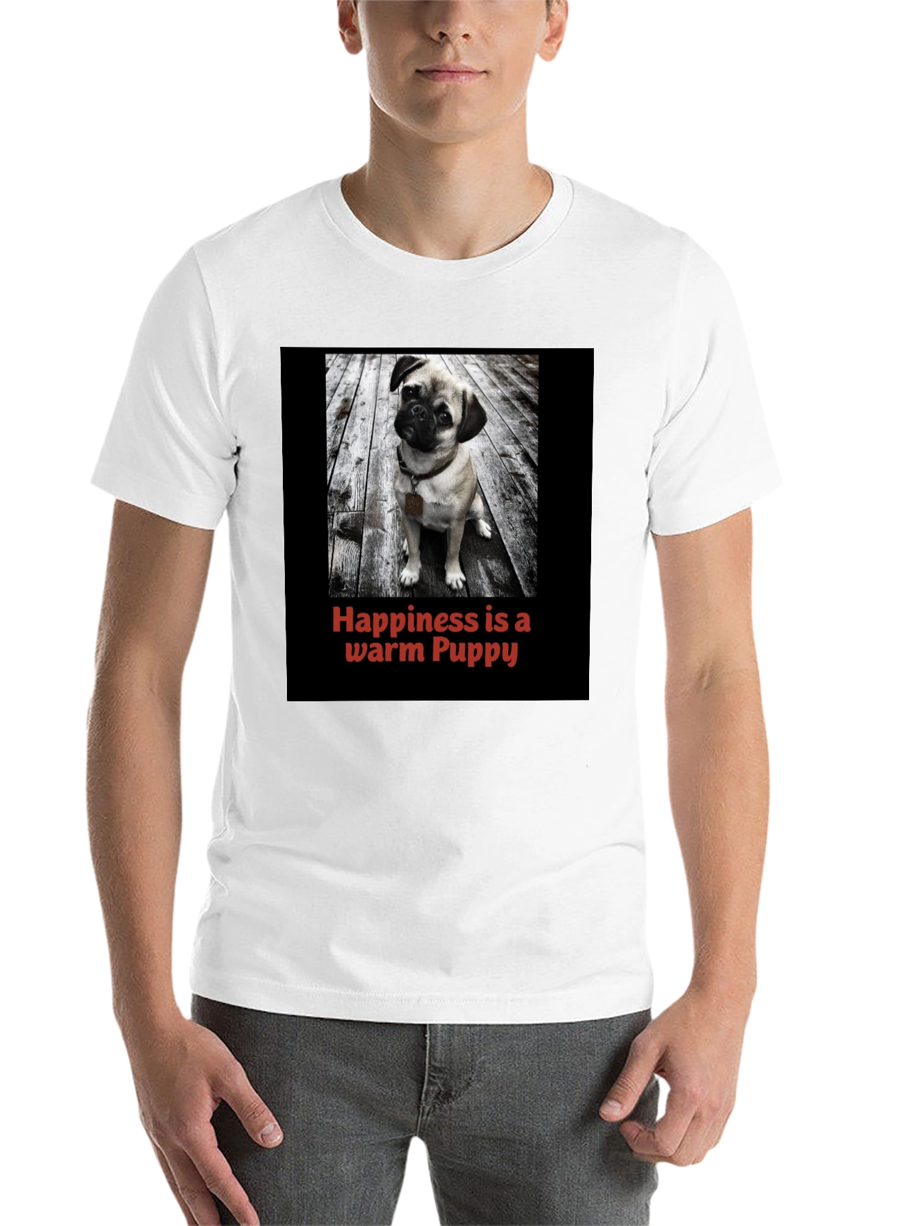 Black Happiness is a Warm Puppy T-Shirt view 14