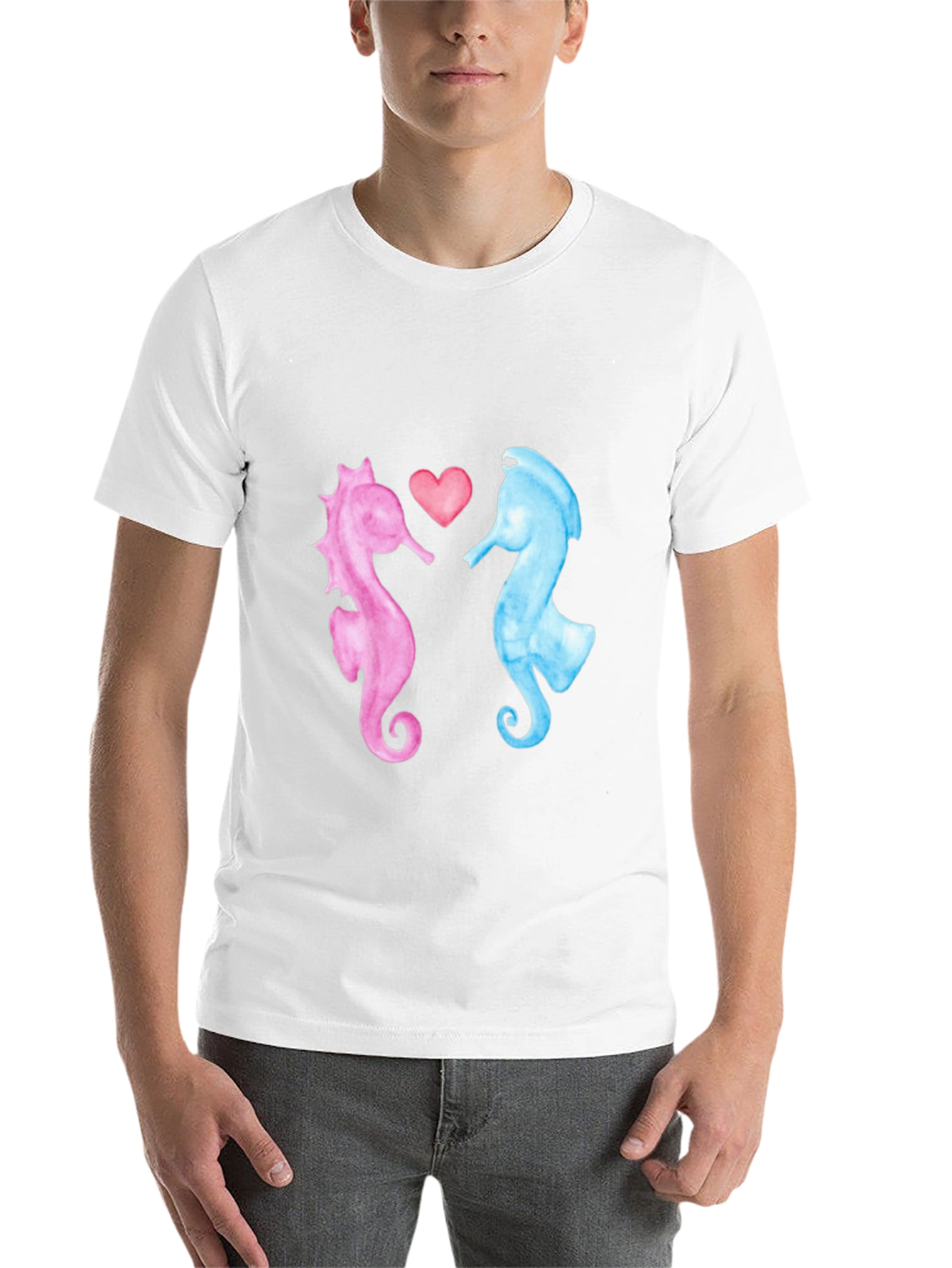 Black Sea Horse Love T-Shirt view 14