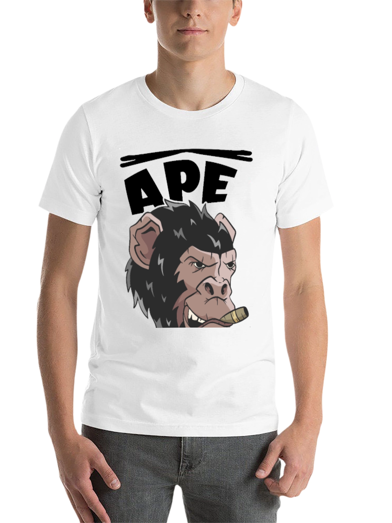 Black Ape Graphic T-Shirt - Cool Cartoon Design view 14
