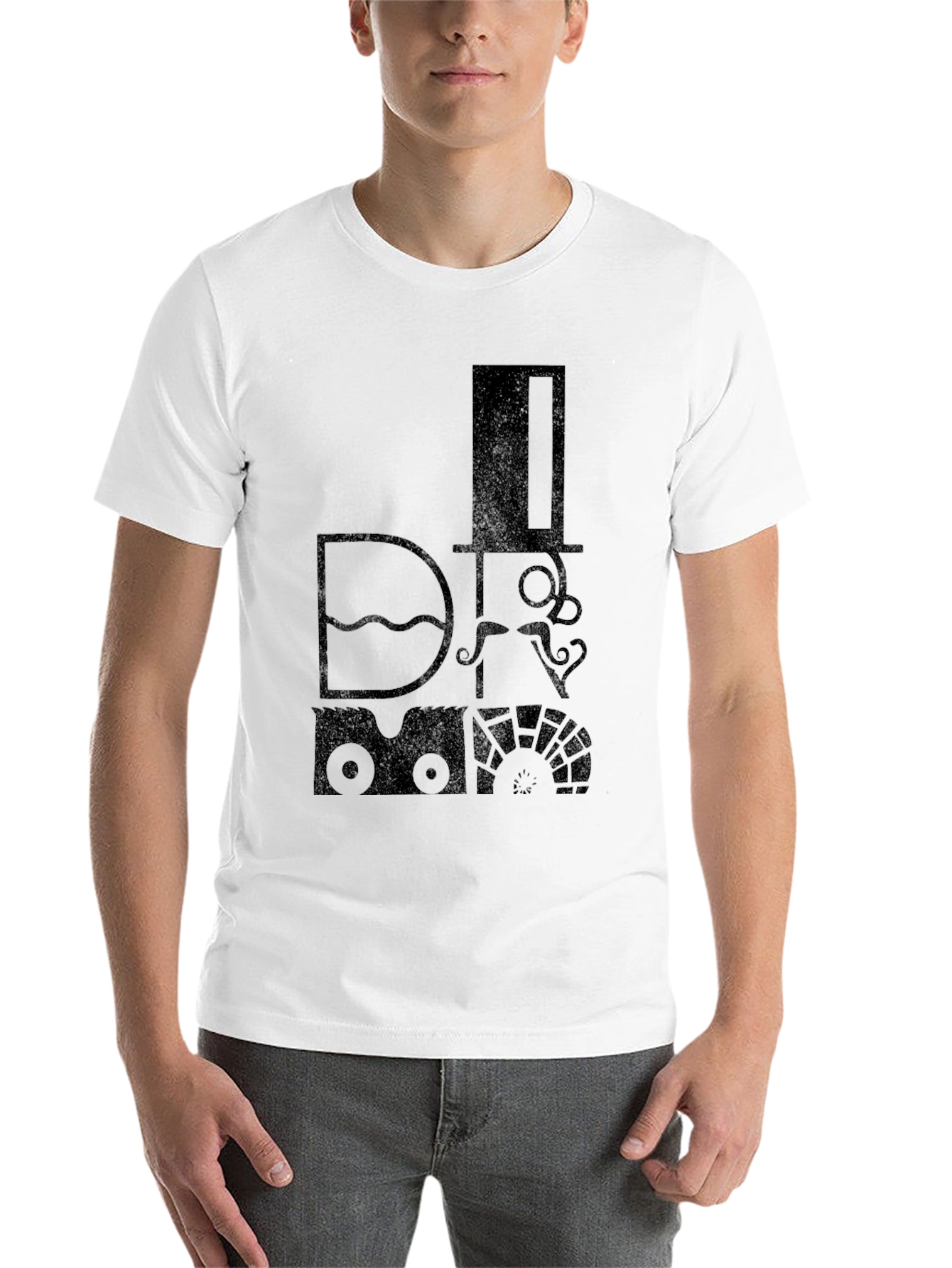 Black Steampunk Train T-Shirt - Graphic Tee - Men's Black Cotton Top view 14