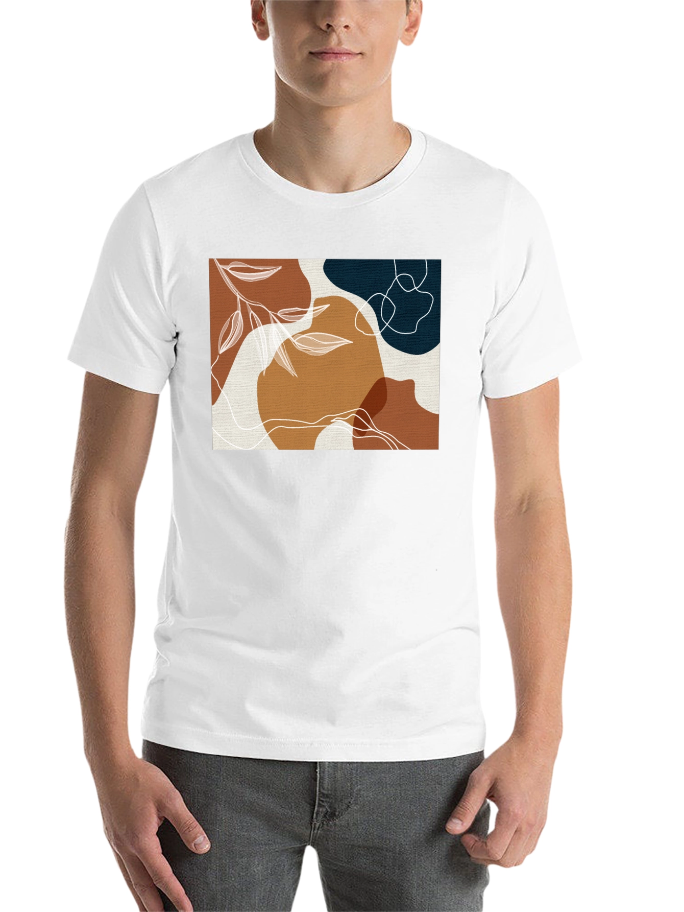 Black Abstract Art Graphic Tee - Modern Design view 14