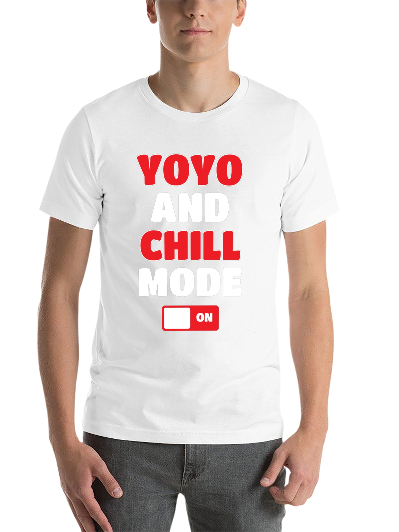 Black YOYO and CHILL Mode T-Shirt - Novelty Graphic Tee view 14