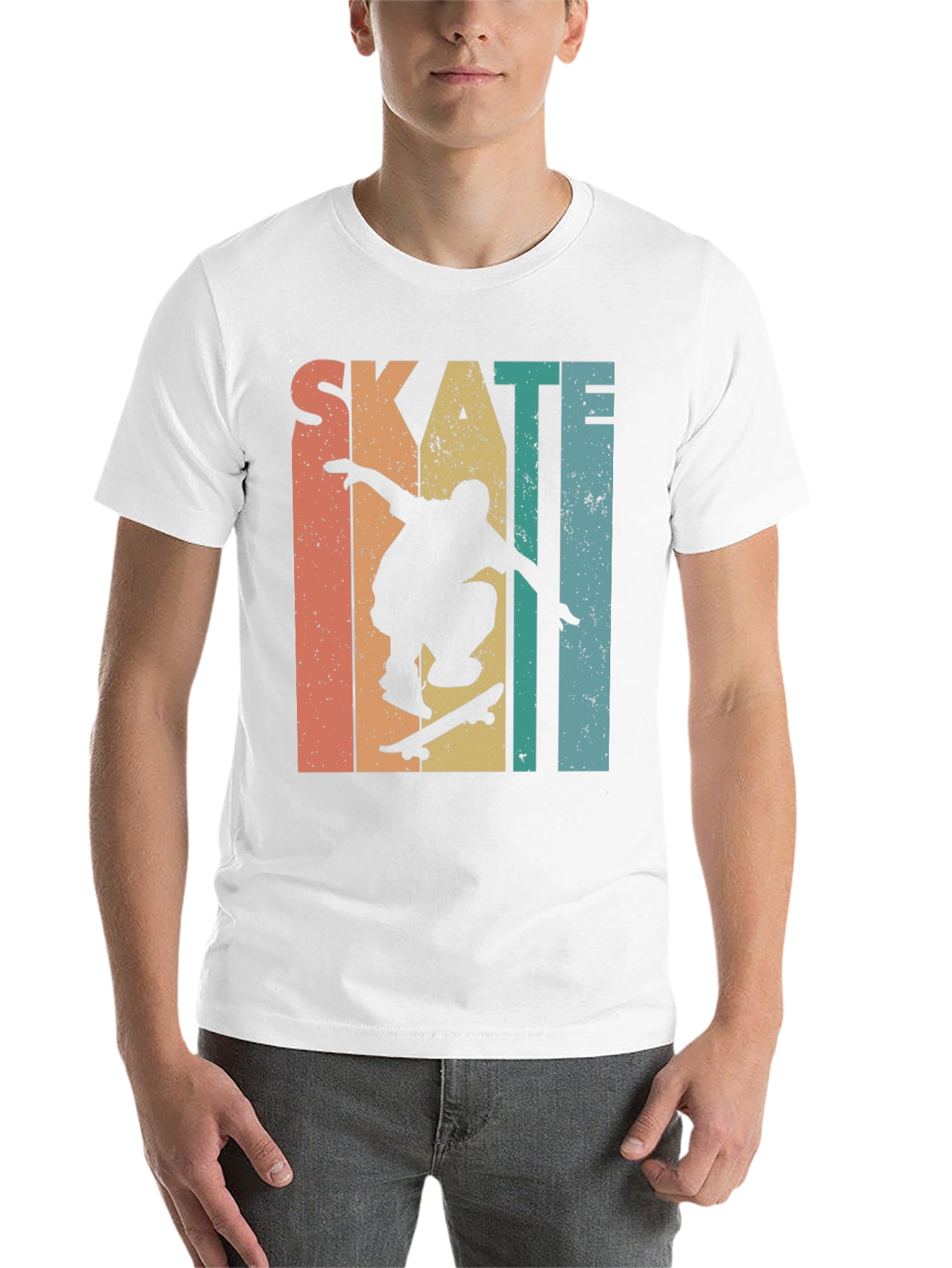 Black Skateboarding Retro Graphic Tee - Black view 14