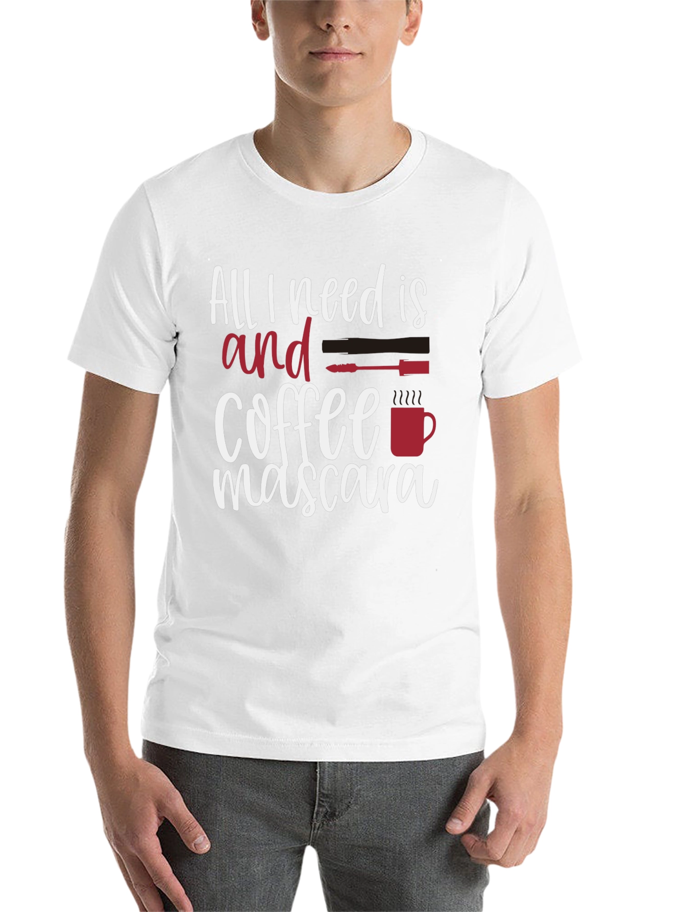 Black Coffee & Mascara Graphic Tee - Novelty T-Shirt view 14