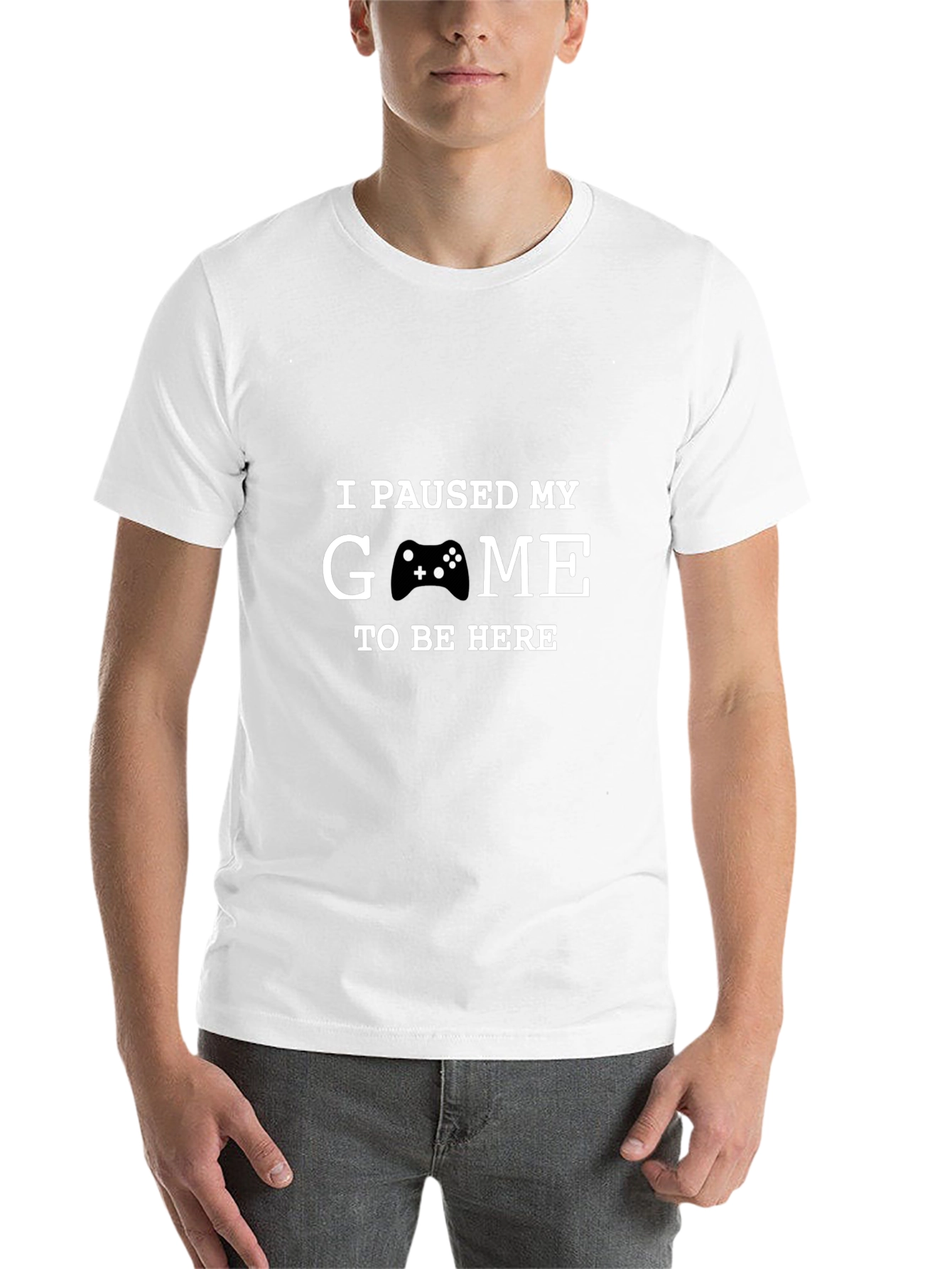 Black I Paused My Game to Be Here T-Shirt view 14