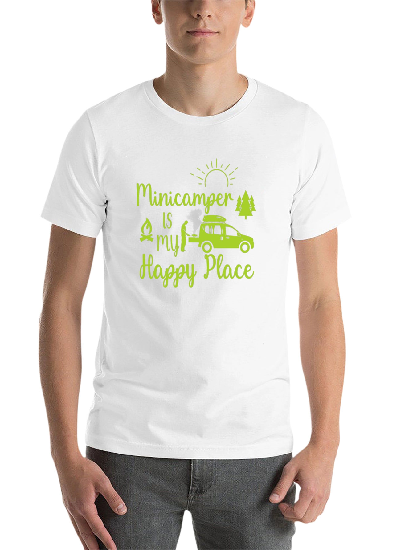 Black Minicamper Happy Place T-Shirt view 14