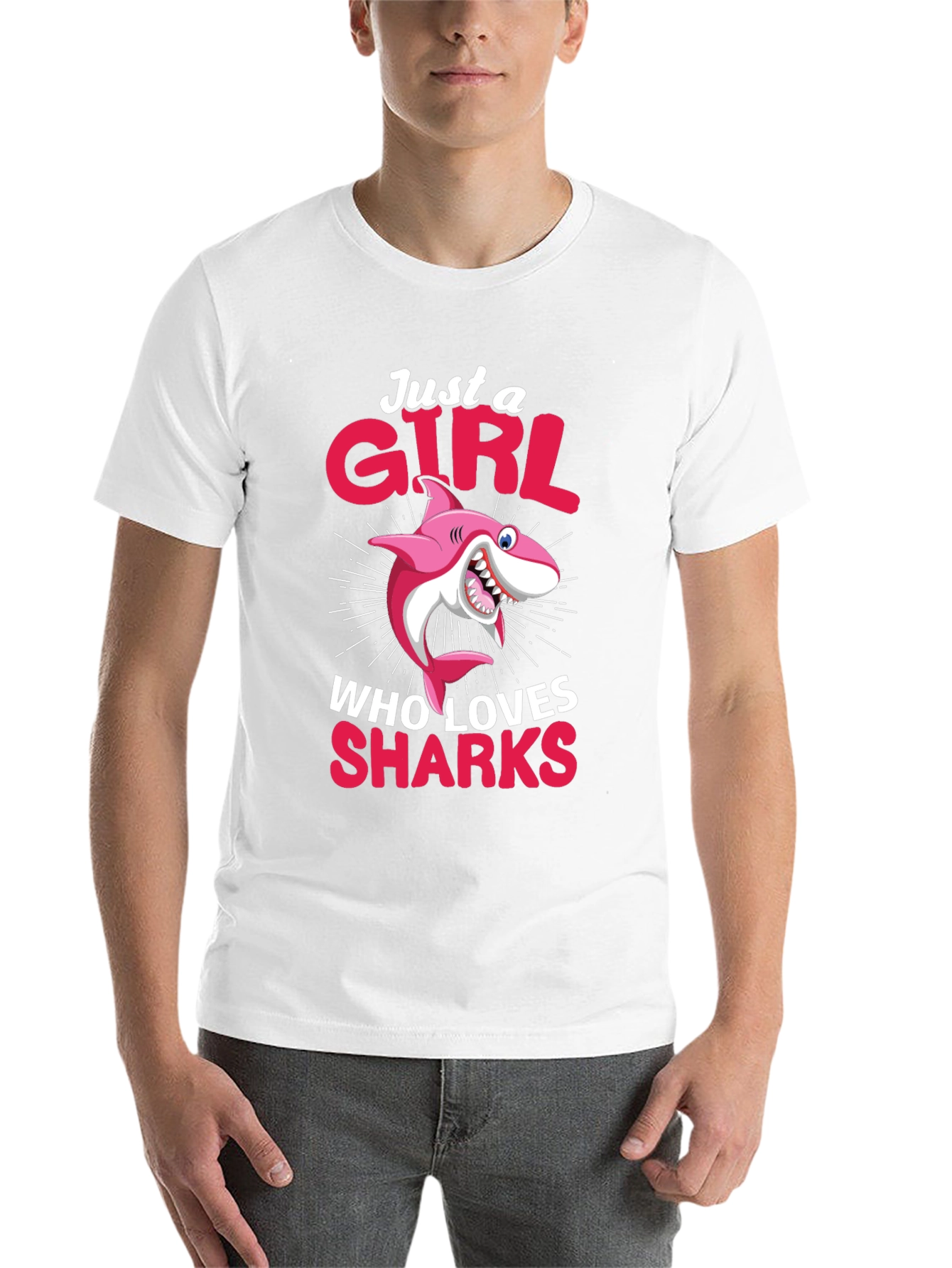 Just A Girl Who Loves Sharks T-Shirt - 14