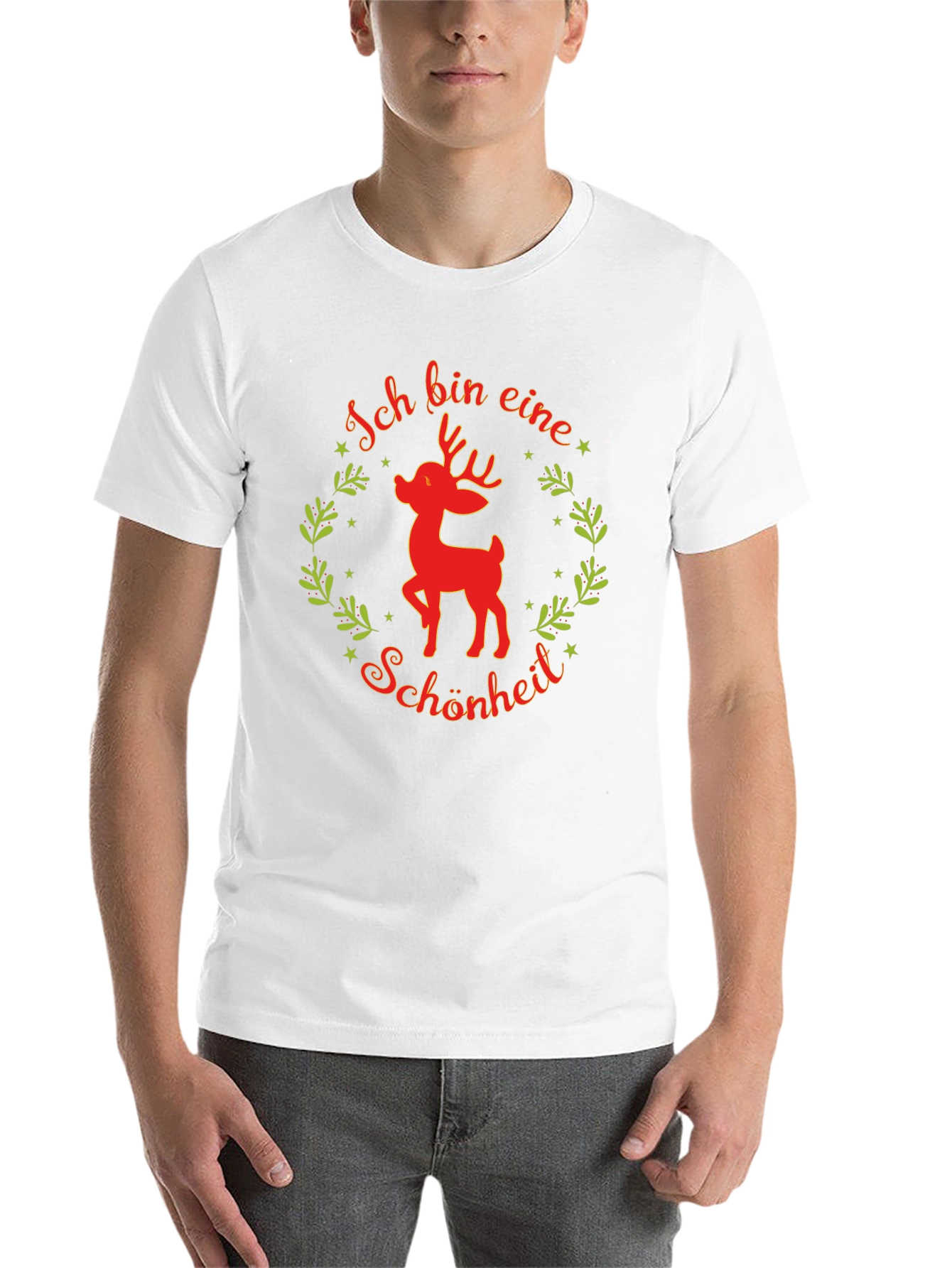 Black Festive Reindeer T-Shirt - Ich Bin Eine Schönheit view 14