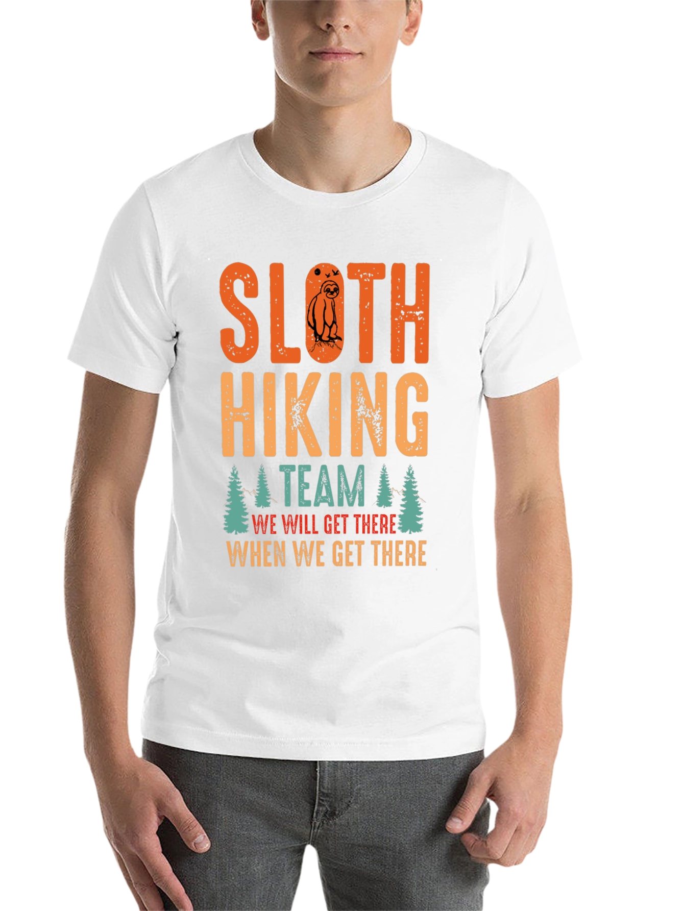 Black Sloth Hiking Team T-Shirt - Funny Adventure Tee view 14