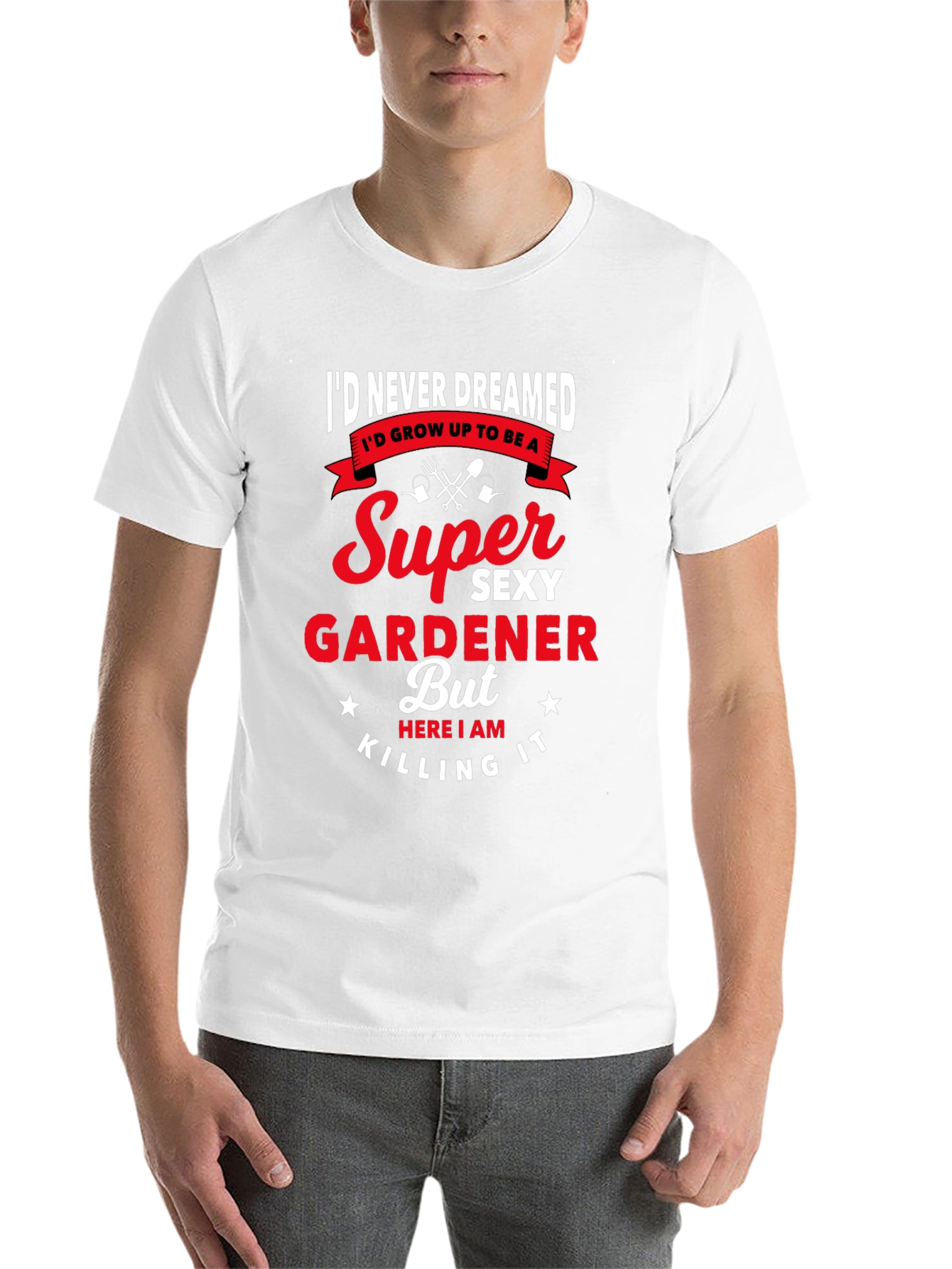 Black Super Sexy Gardener Graphic T-Shirt view 14