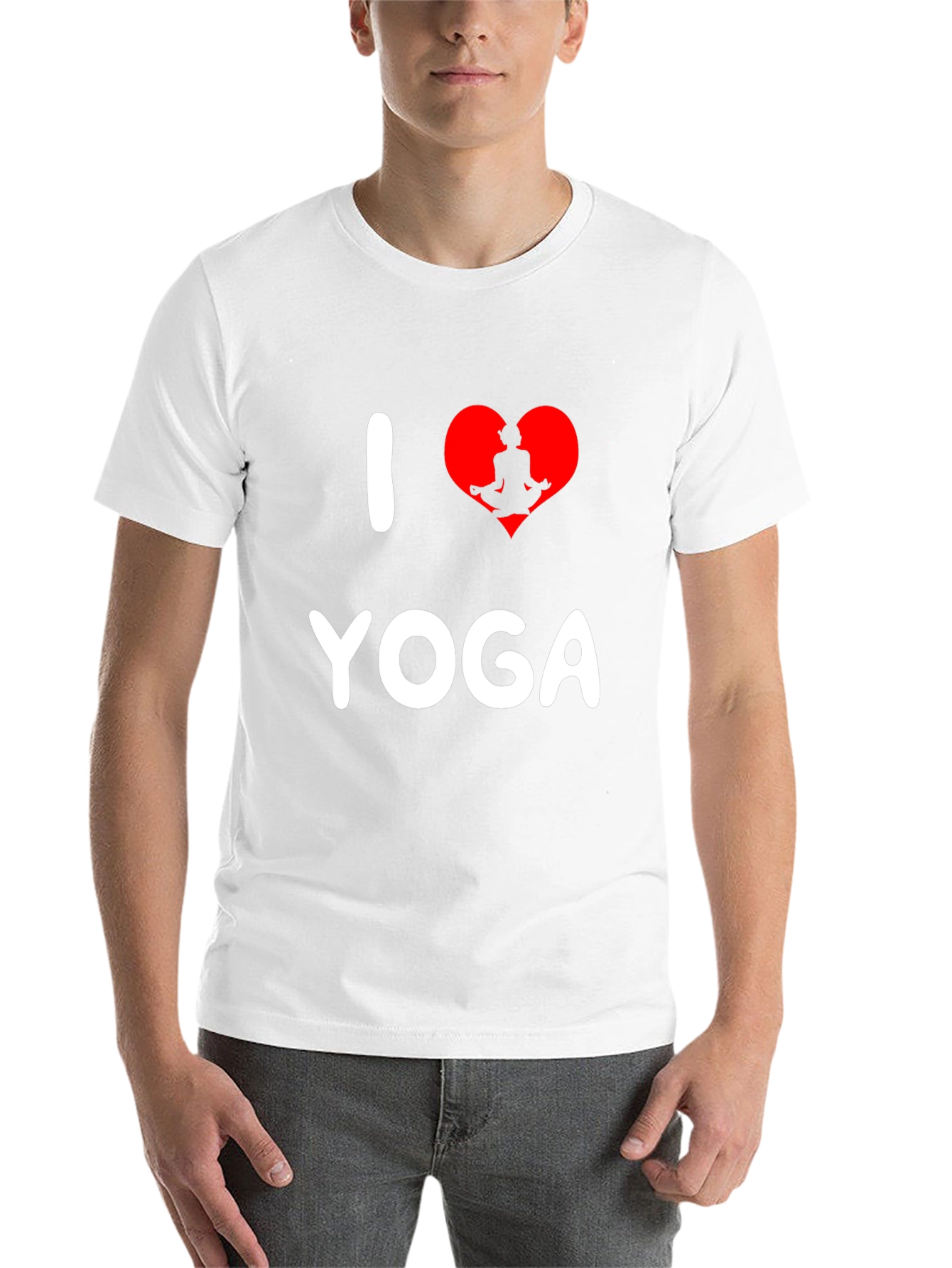 Black I Love Yoga T-Shirt - Stylish Cotton Tee view 14