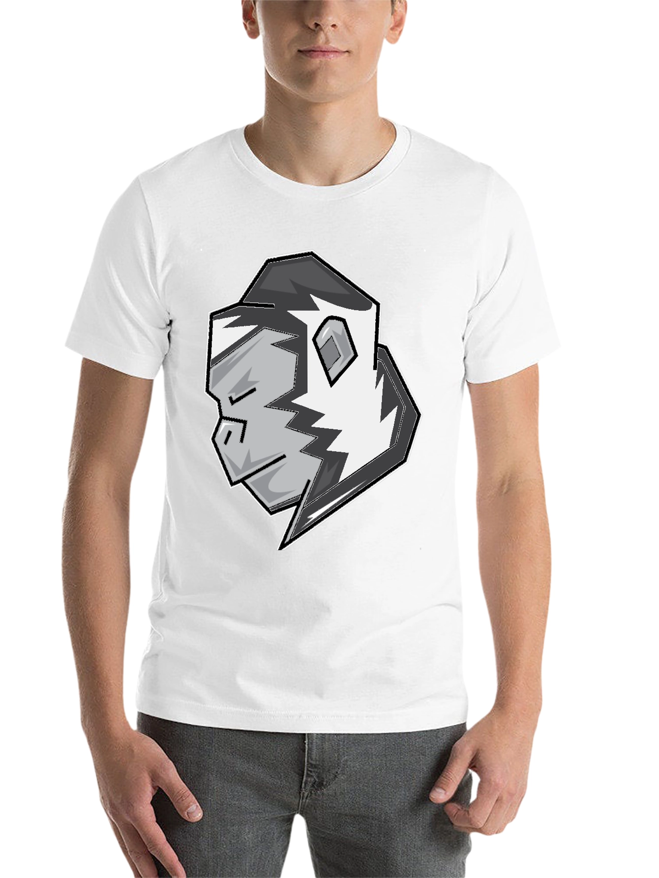 Black Stylish Gorilla Graphic T-Shirt - Black view 14