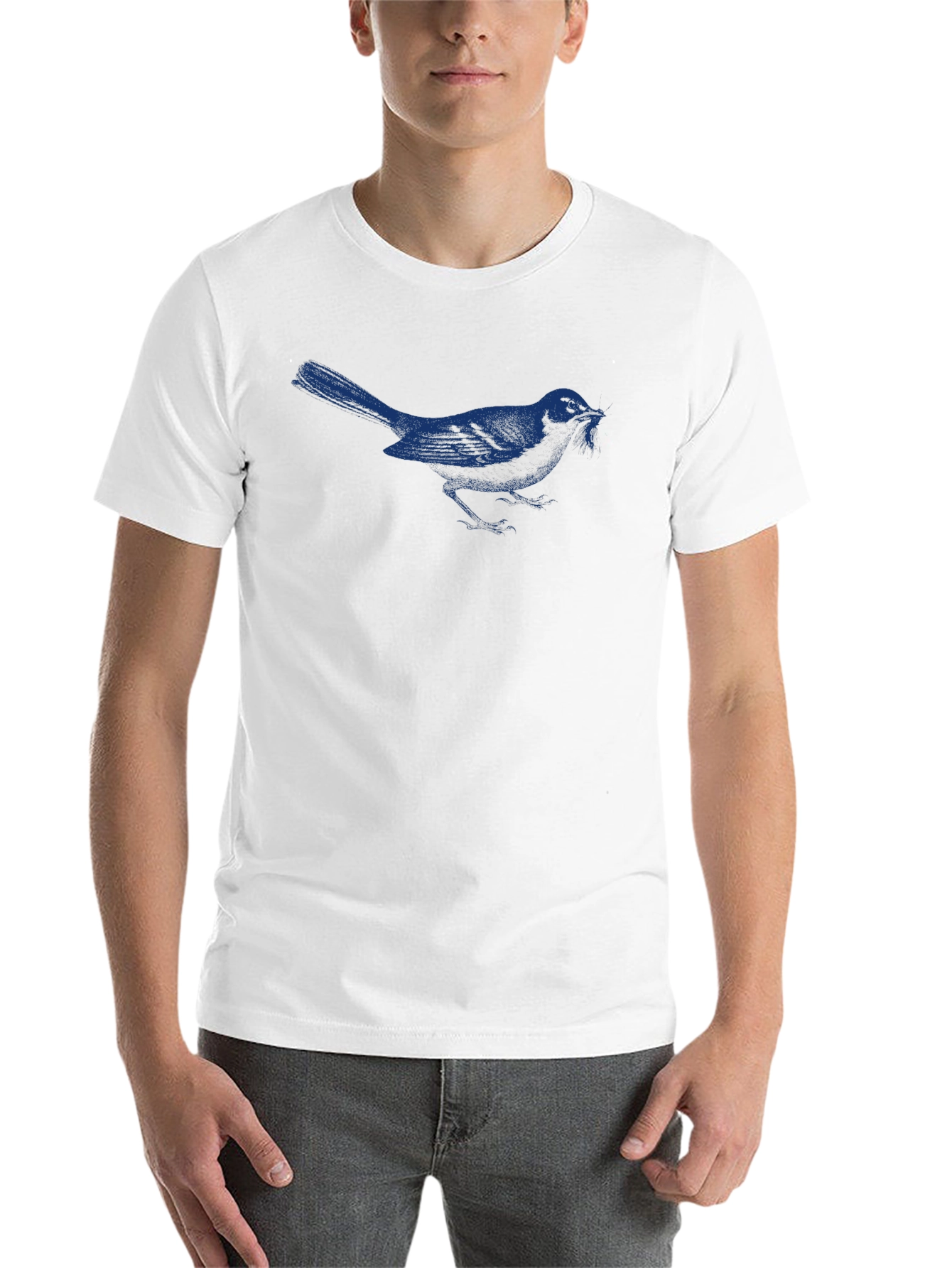 Black Bluebird Graphic Tee - Black Cotton T-Shirt view 14