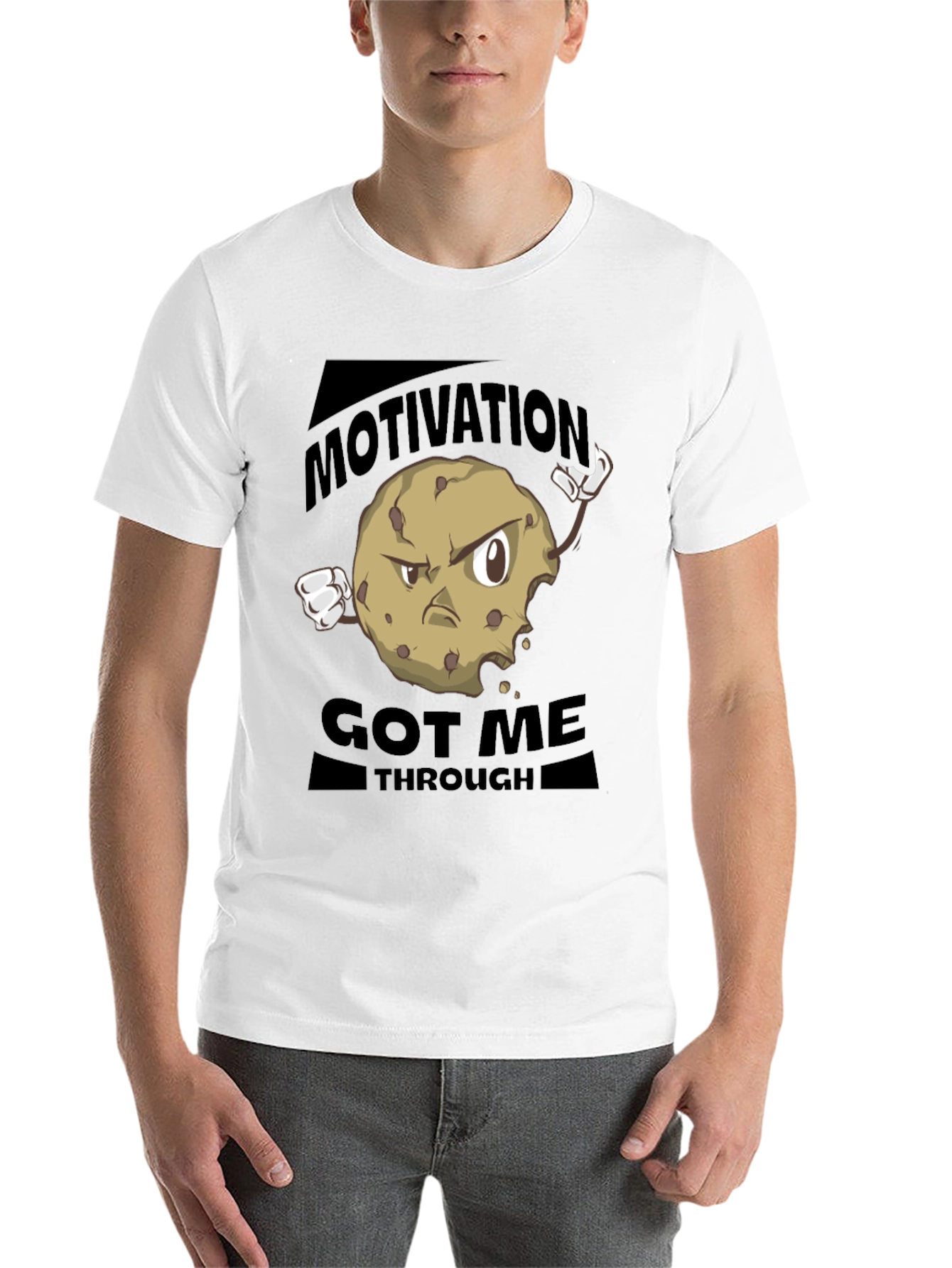 Black Motivational Cookie T-Shirt - Get Through Anything! view 14