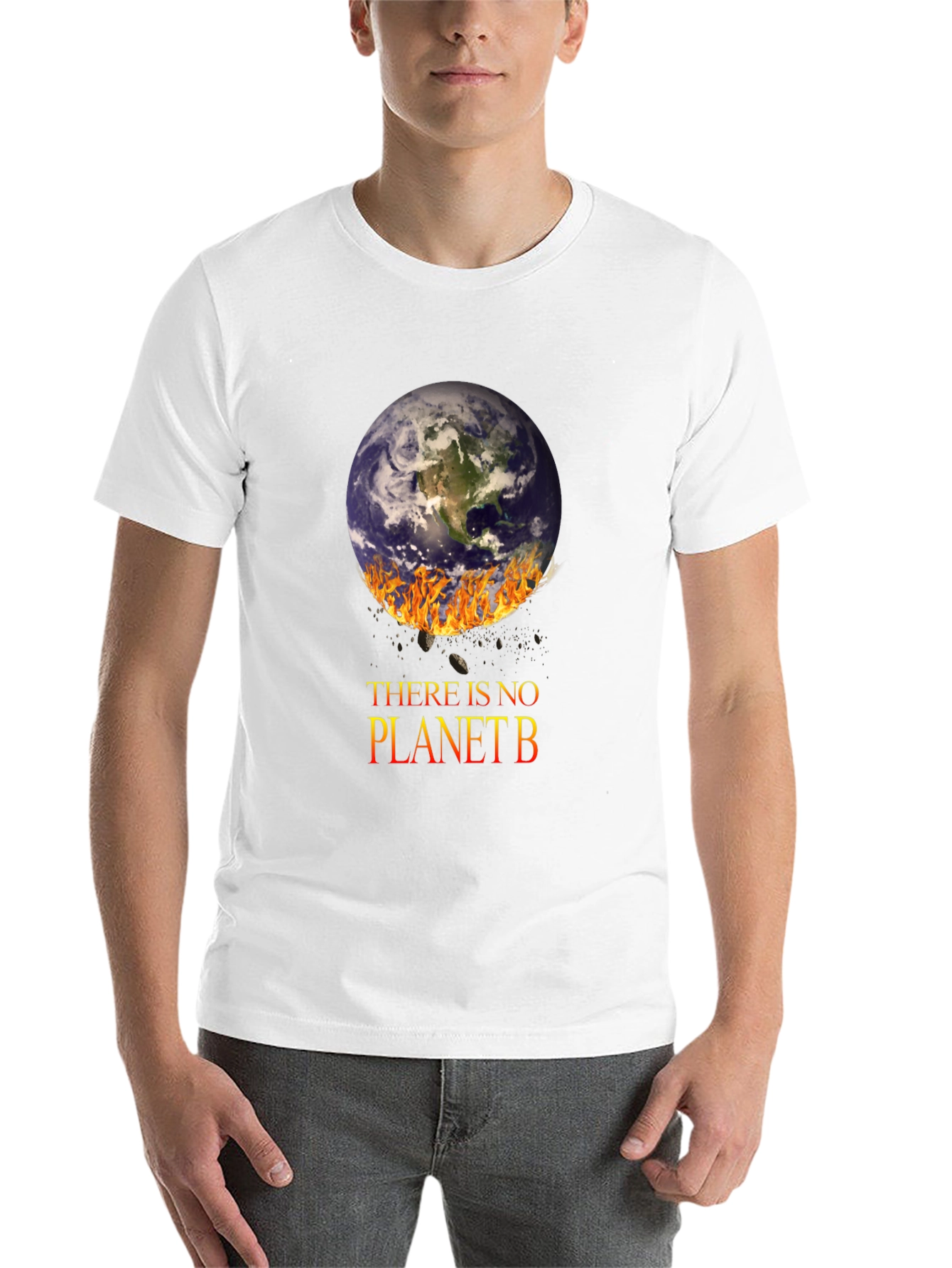 Black There is No Planet B T-Shirt view 14