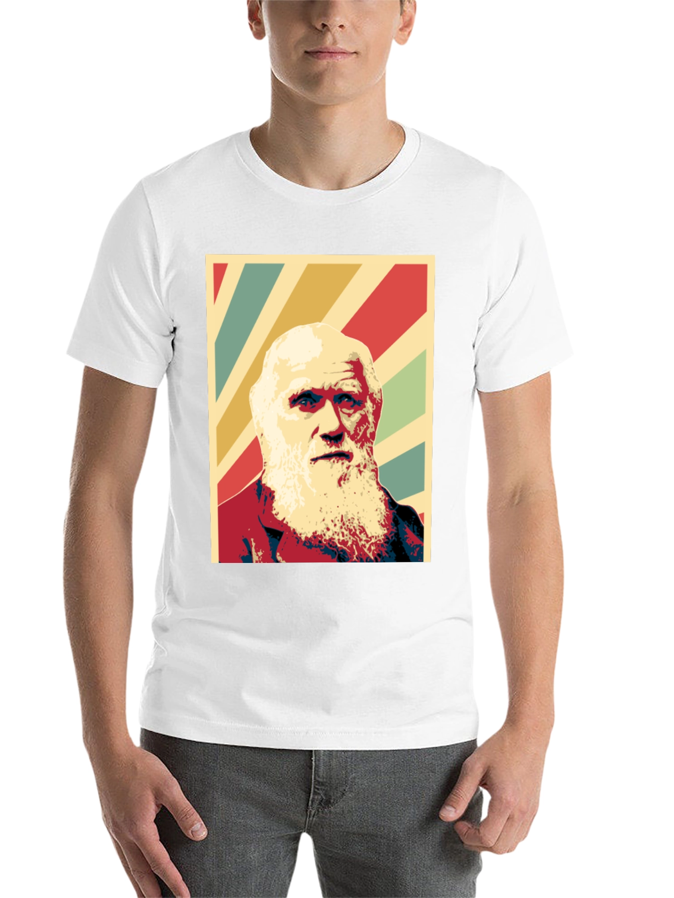 Black Darwin Graphic Print T-Shirt - Black view 14