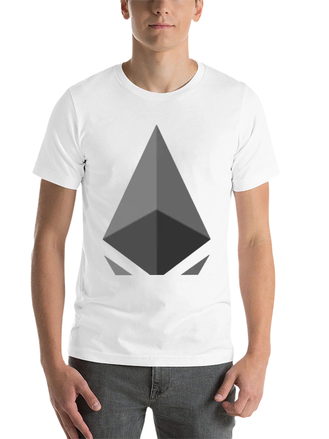 Black Geometric Graphic Print Crew Neck T-Shirt view 14