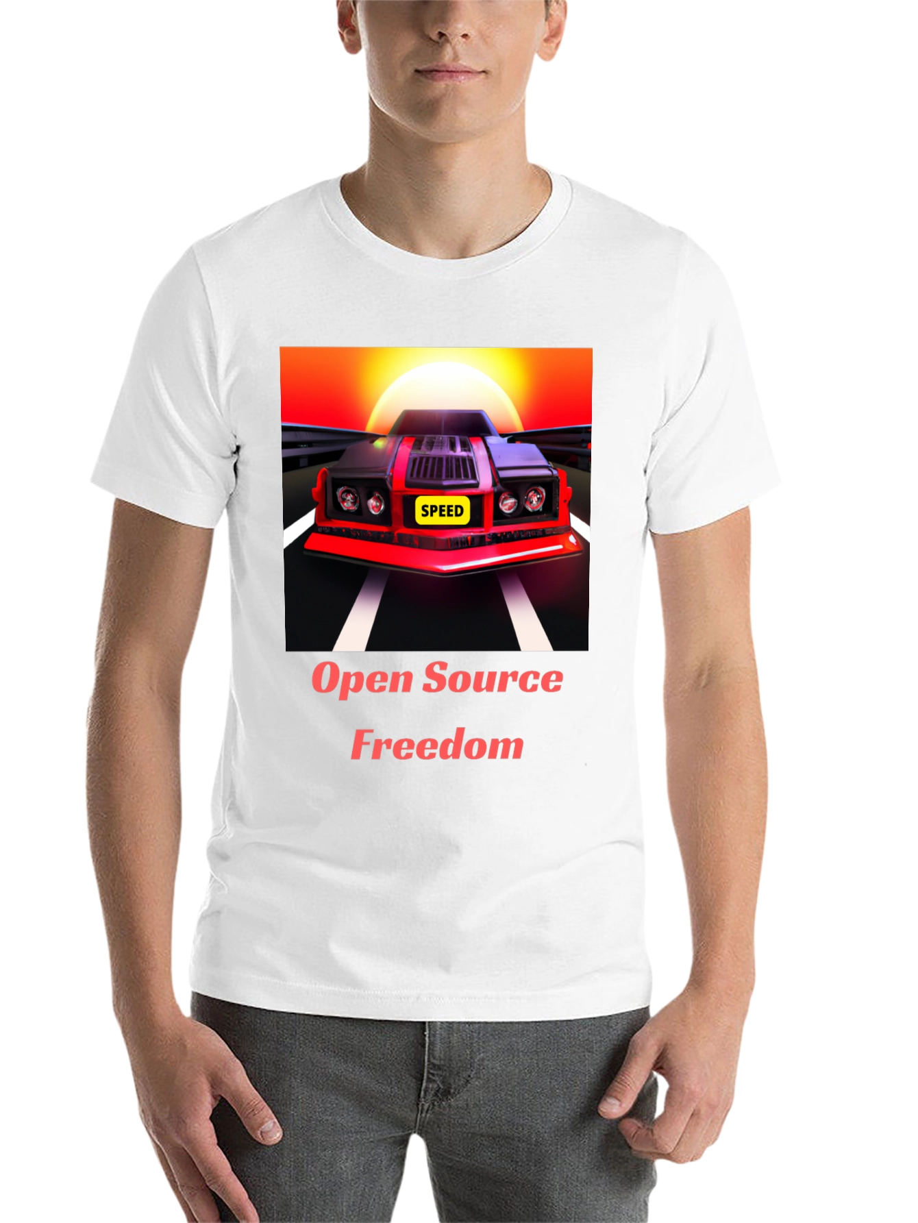Black Open Source Freedom Graphic Tee view 14