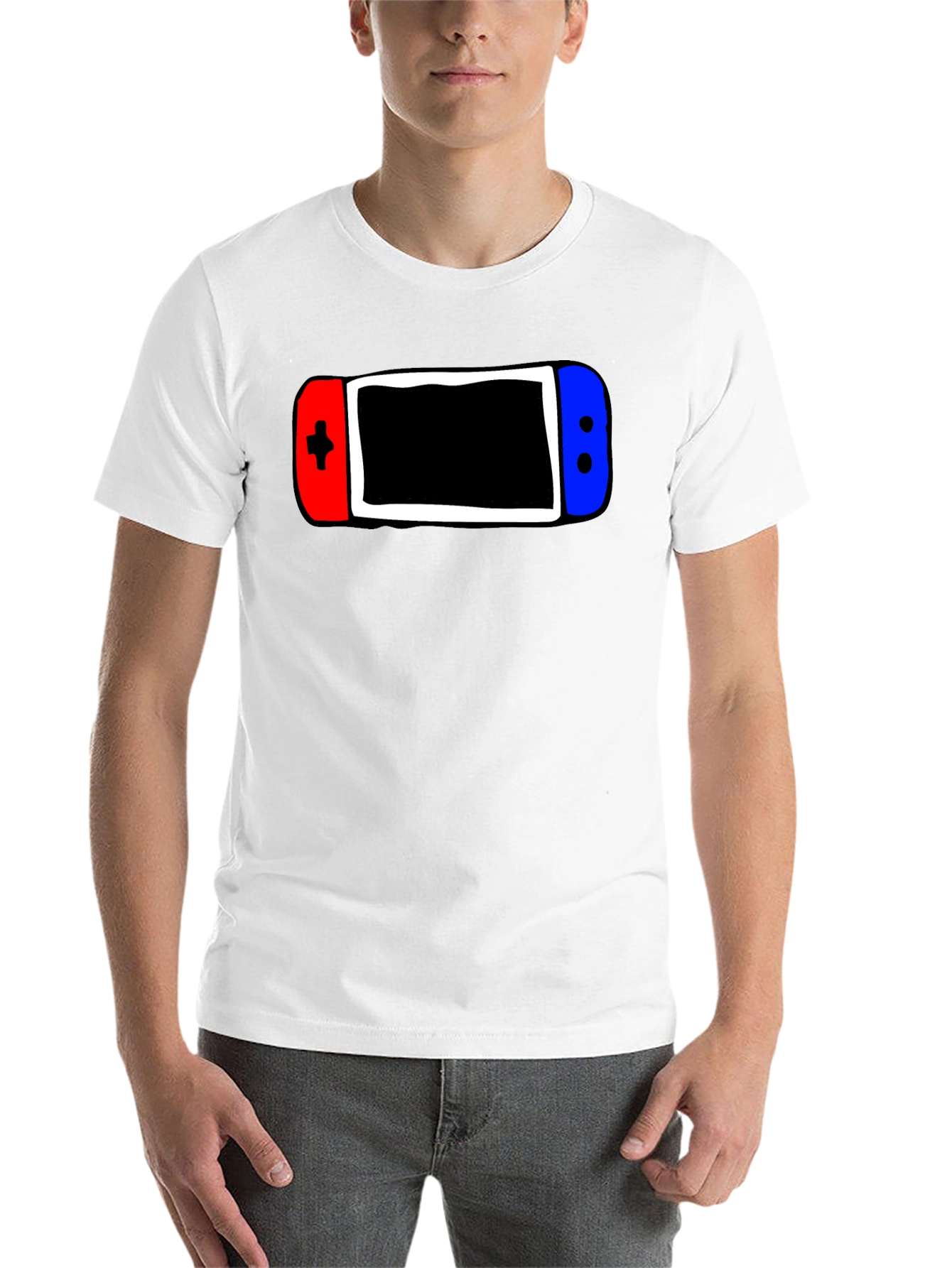 Black Gamer Style Tee - Console Controller Graphic T-Shirt view 14