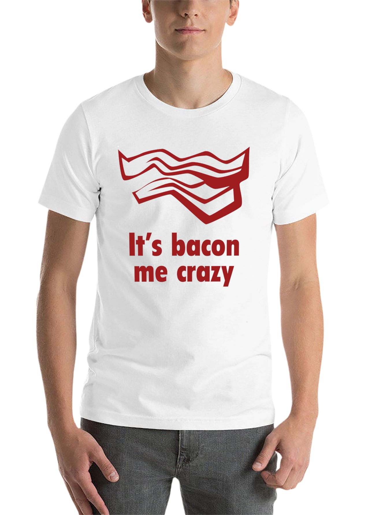 Black It's Bacon Me Crazy T-Shirt view 14
