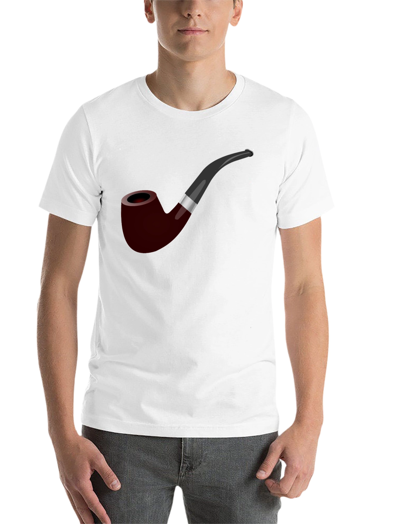 Black Smoking Pipe Graphic T-Shirt - Classic Style view 14