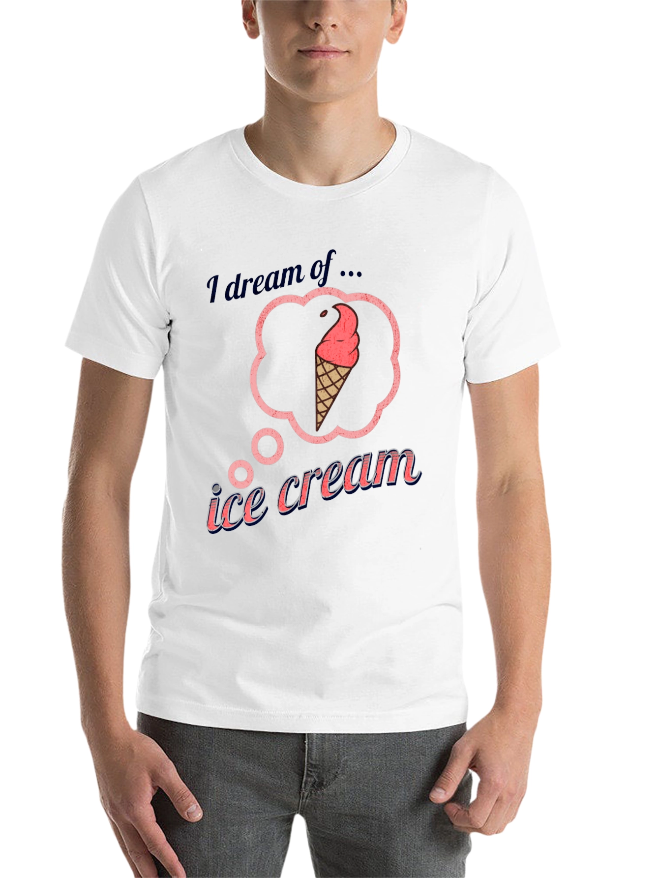 Black I Dream of Ice Cream T-Shirt view 14