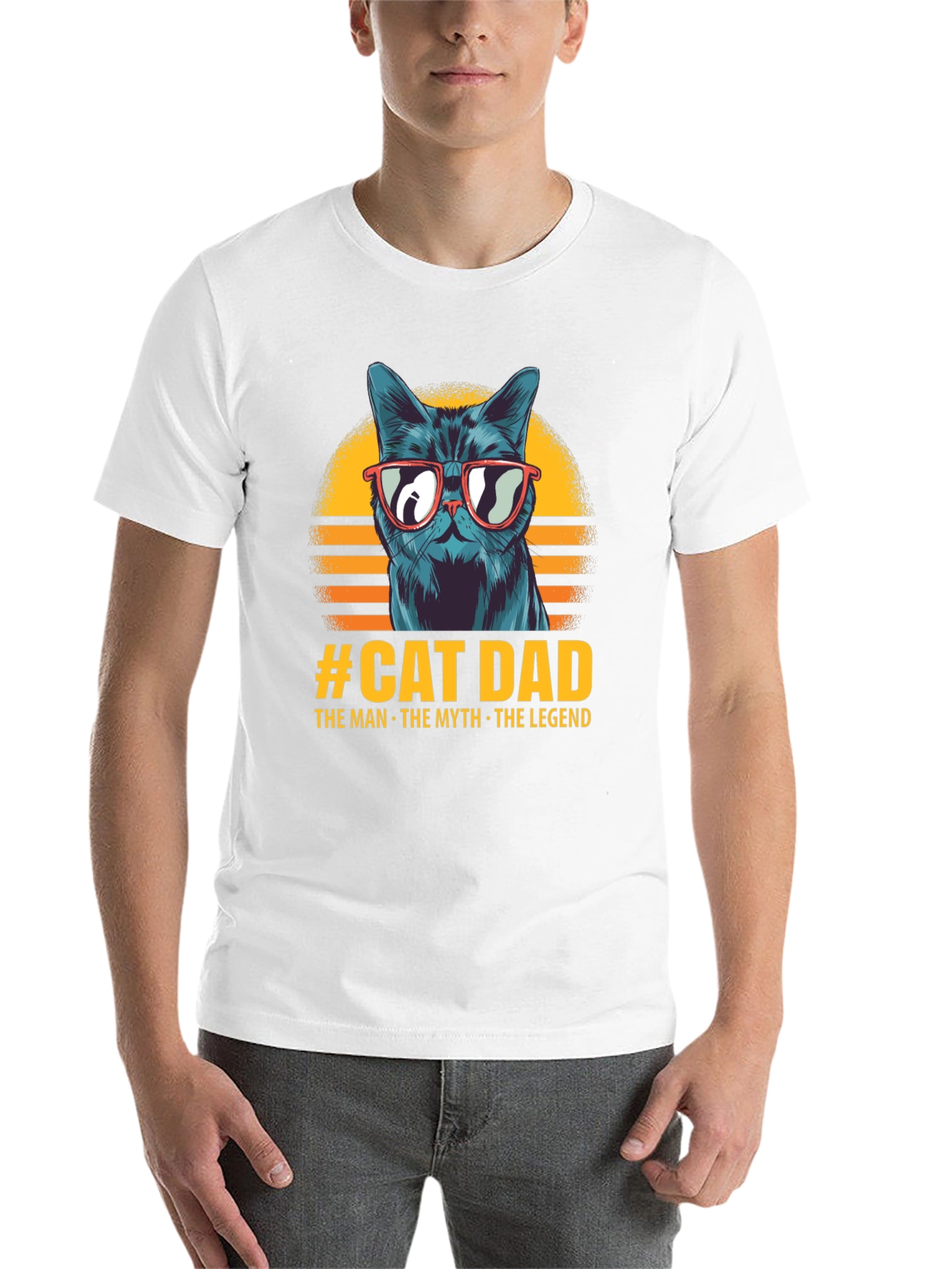 Black Cat Dad T-Shirt - The Man, The Myth, The Legend view 14