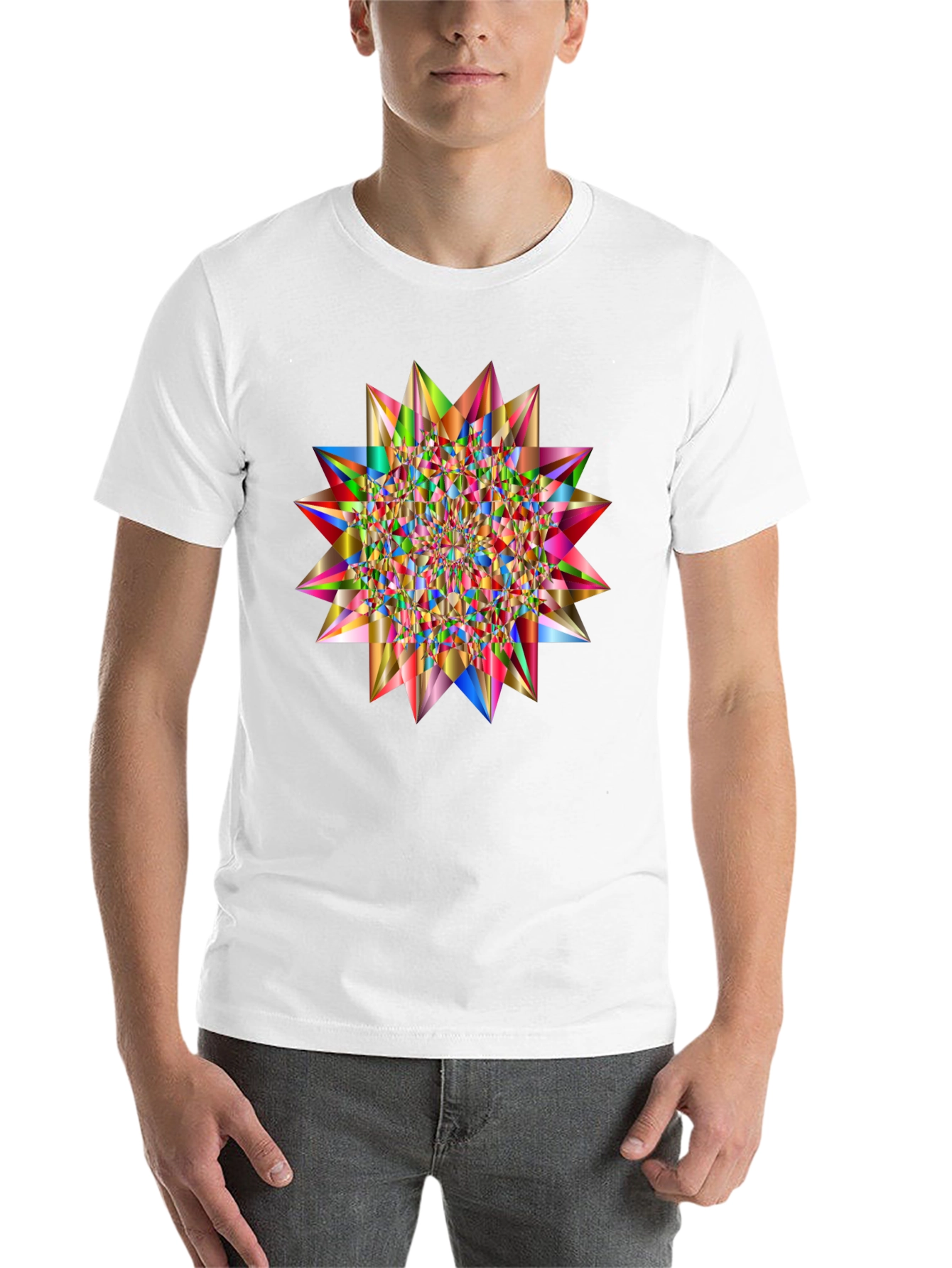 Black Geometric Starburst Tee view 14