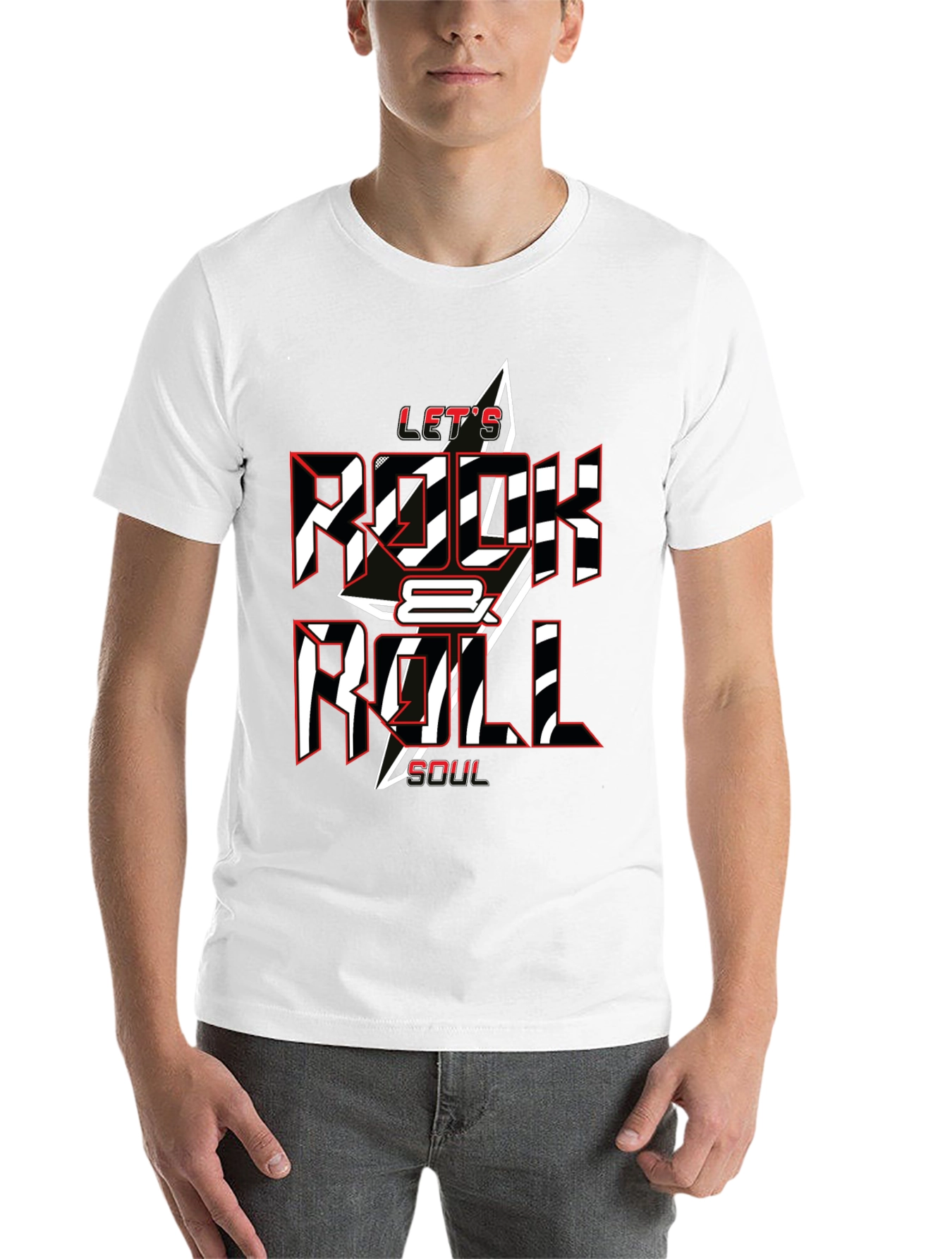 Black Let's Rock & Roll Soul Black Graphic Tee view 14