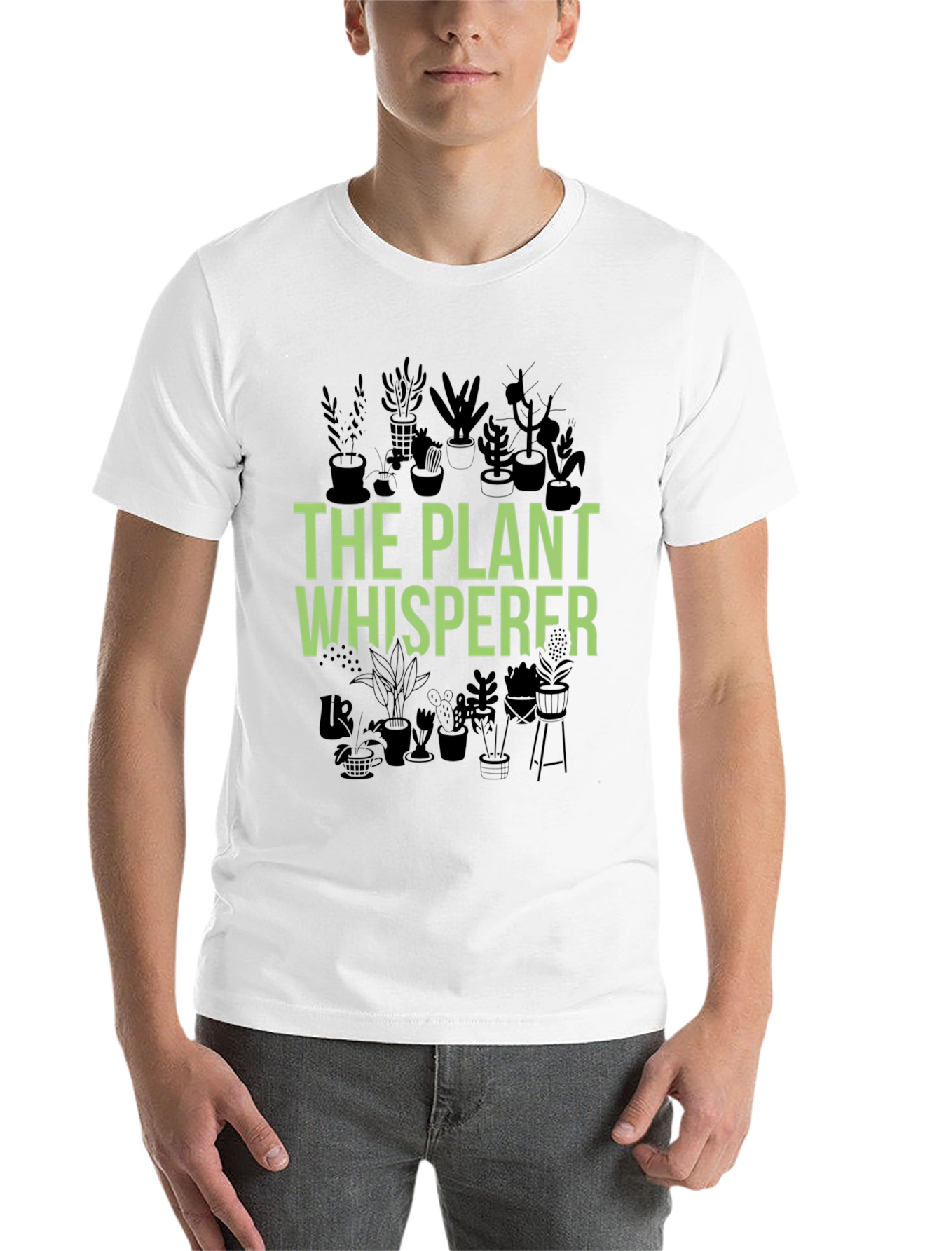 Black The Plant Whisperer Graphic T-Shirt view 14