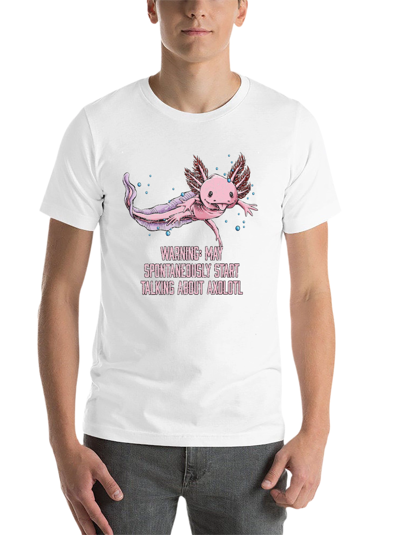 Black Axolotl T-Shirt - Funny Aquatic Pet Lover Tee view 14