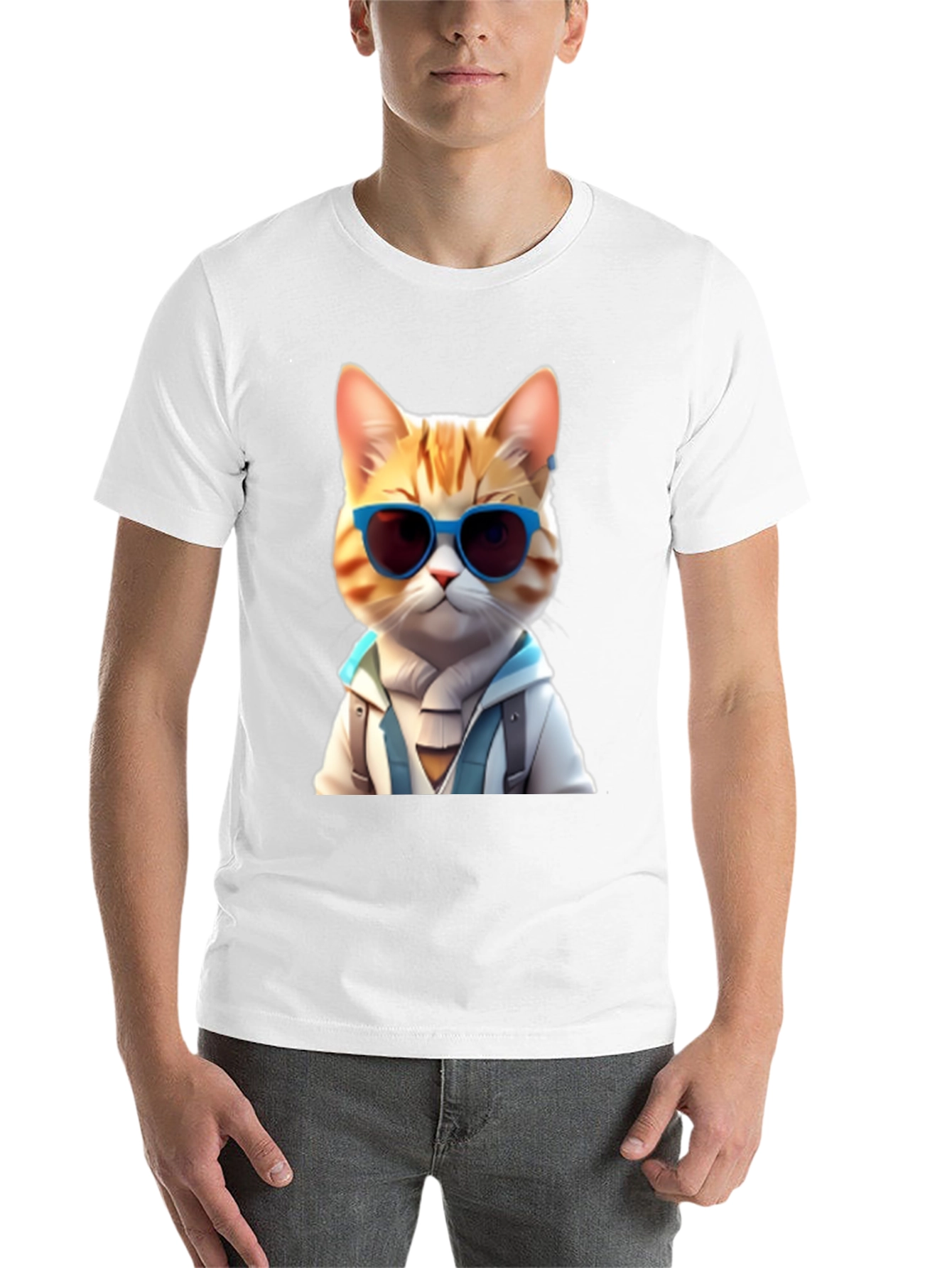 Black Cool Cat Graphic T-Shirt view 14