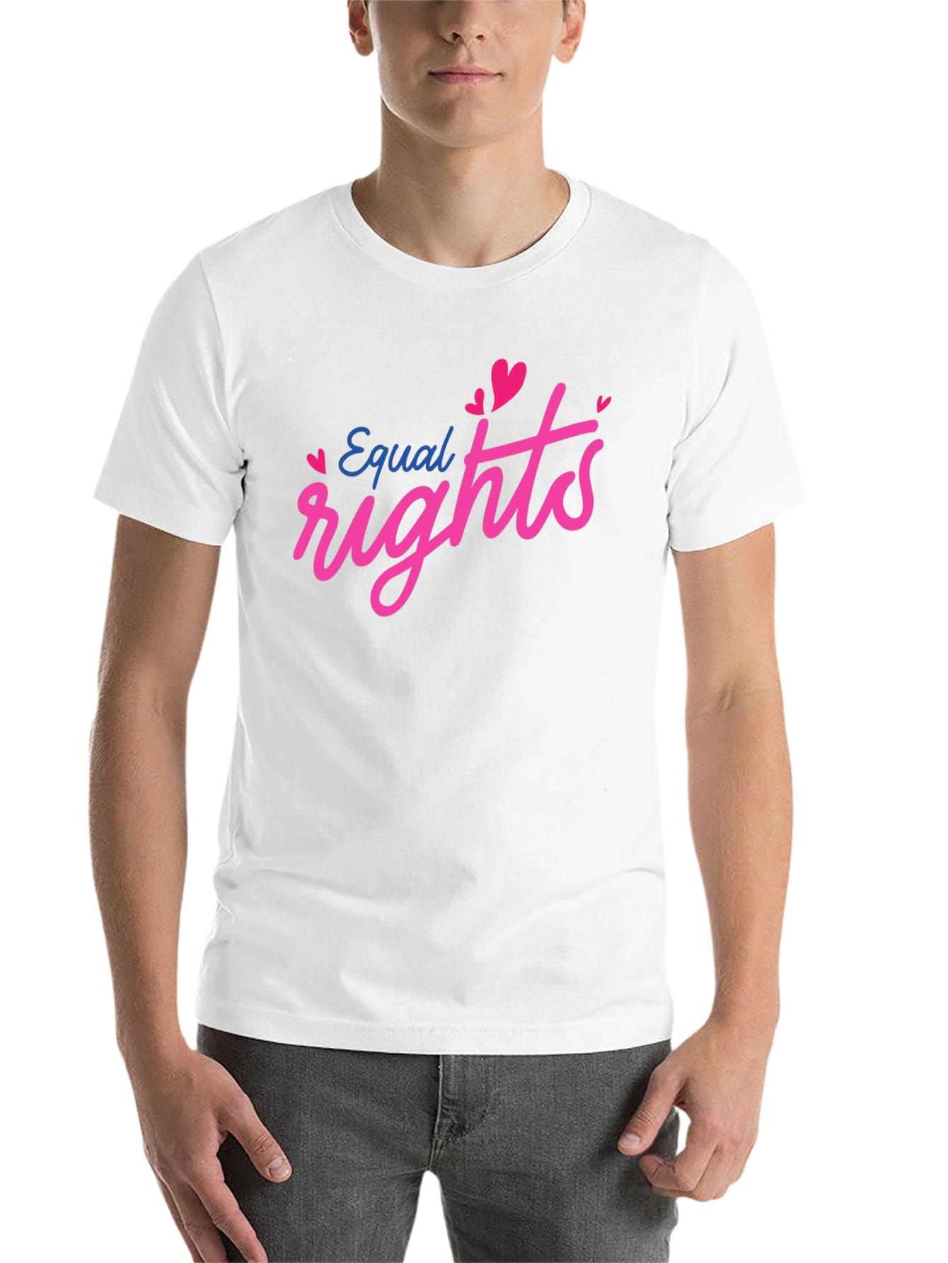Black Equal Rights Heart Graphic Black T-Shirt view 14