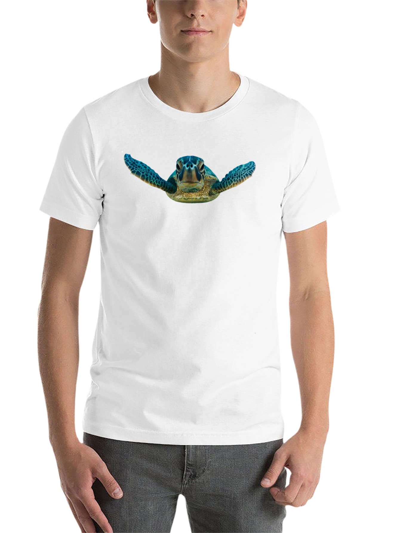 Black Turtle Graphic Tee - Black Unisex T-Shirt view 14