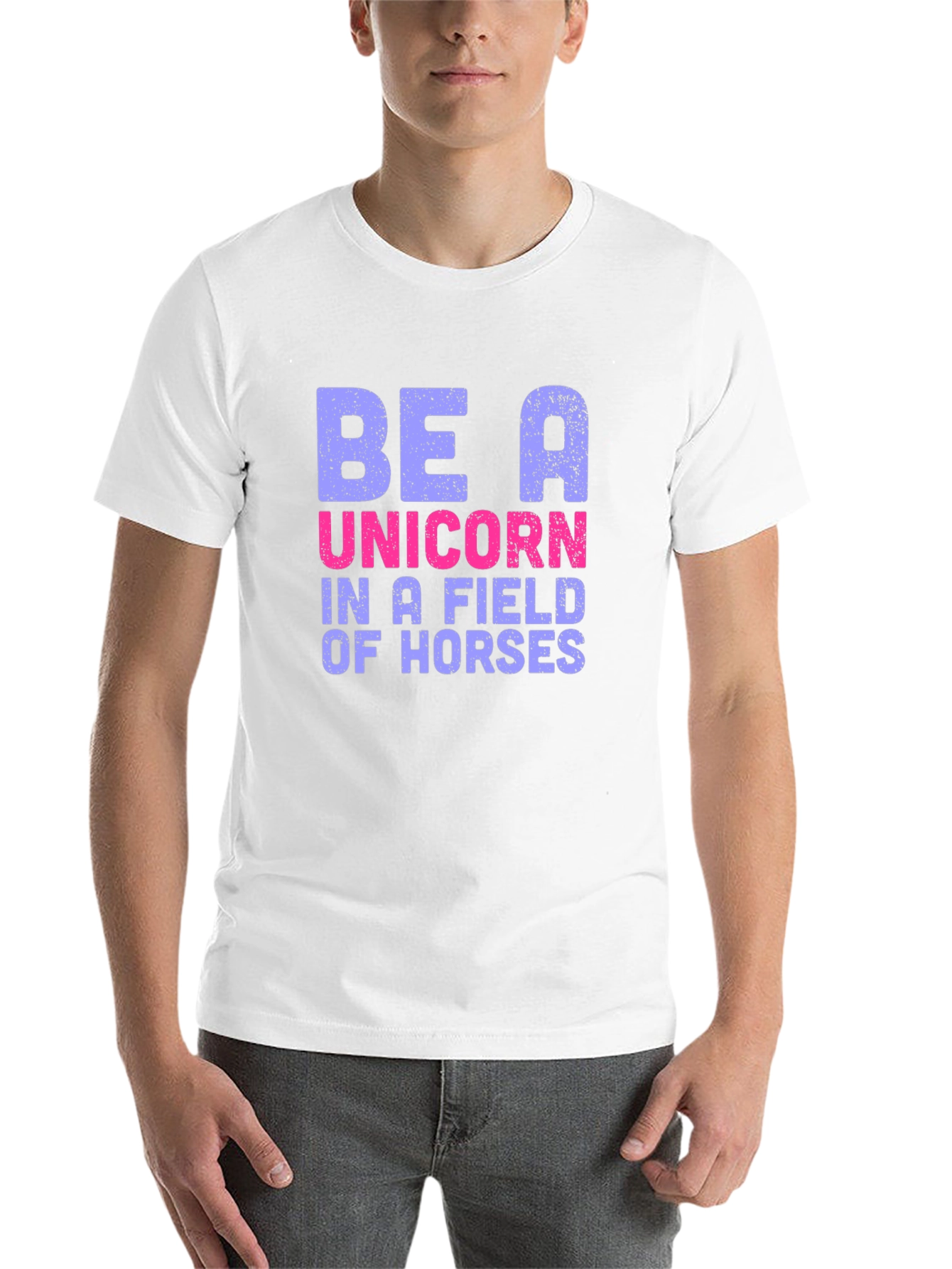 Black Be A Unicorn T-Shirt - Novelty Graphic Tee view 14