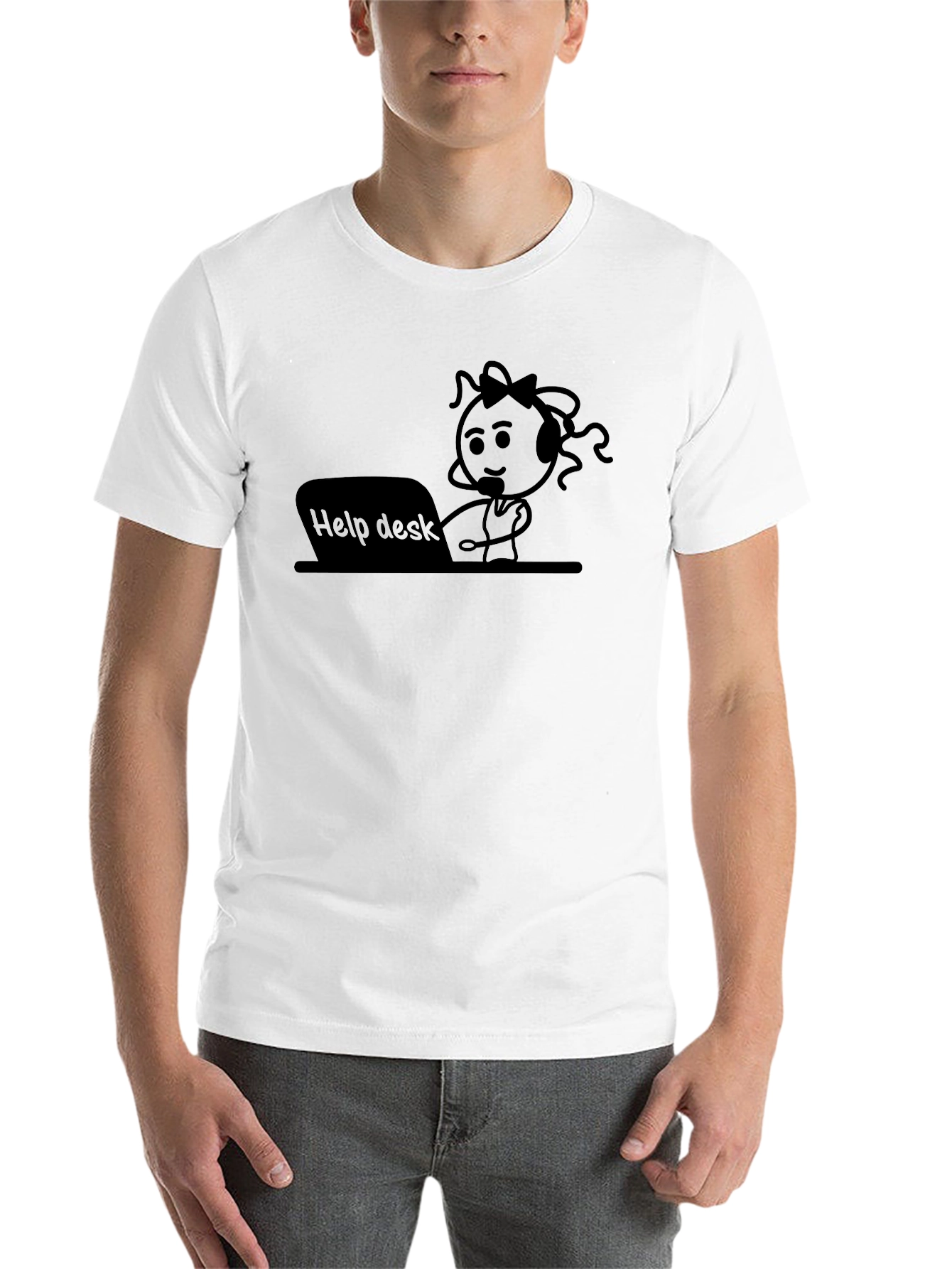 Black Help Desk Graphic Tee view 14