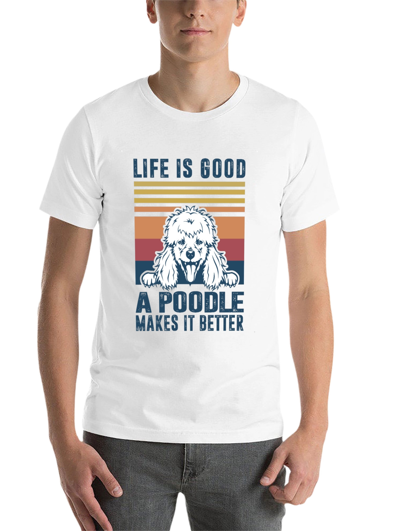 Black Life is Good Poodle T-Shirt view 14