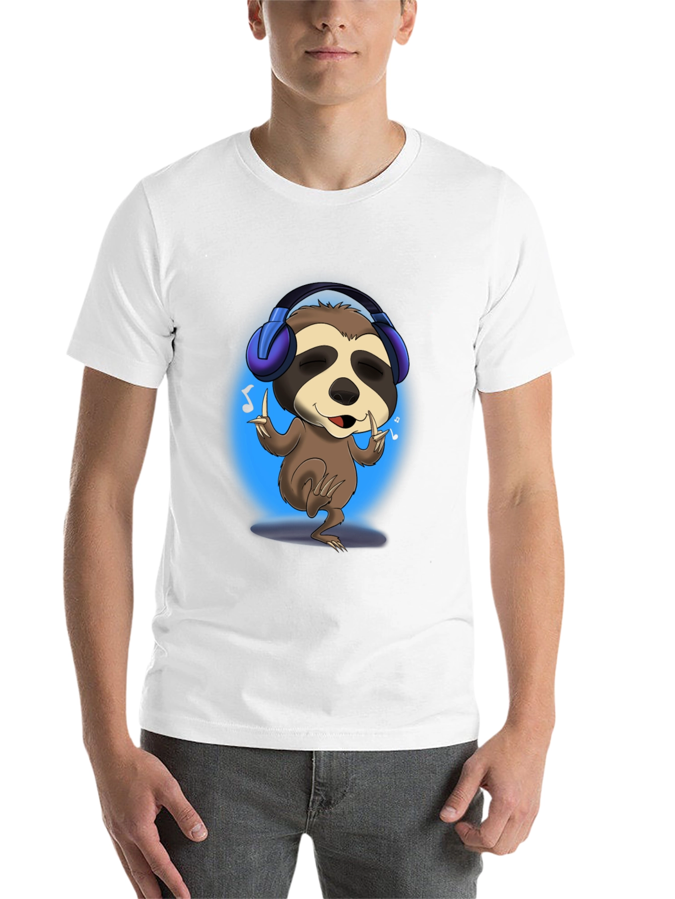 Black Sloth DJ Graphic Tee - Cool & Comfy T-Shirt view 14