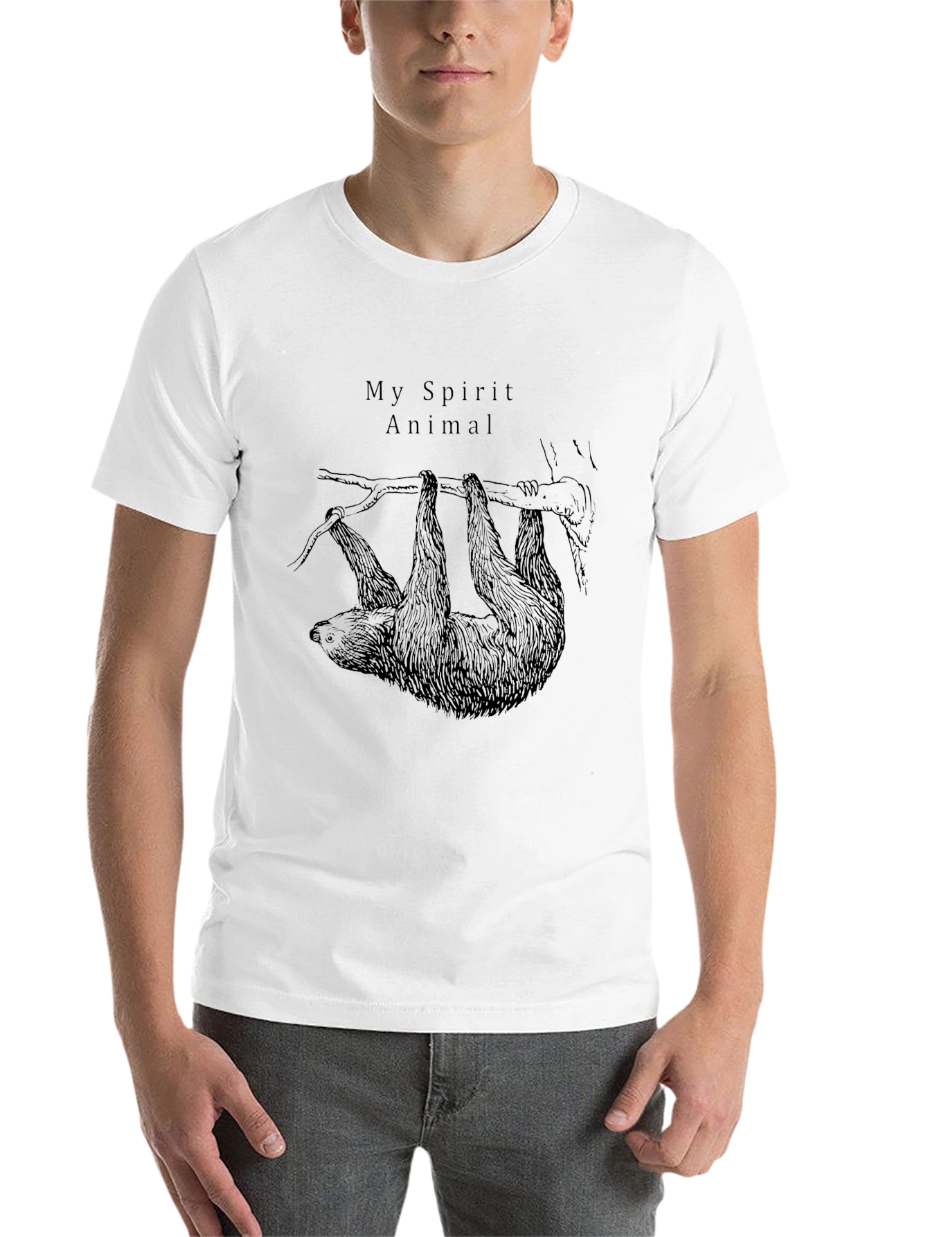 Black My Spirit Animal Sloth T-Shirt - Soft & Comfy view 14