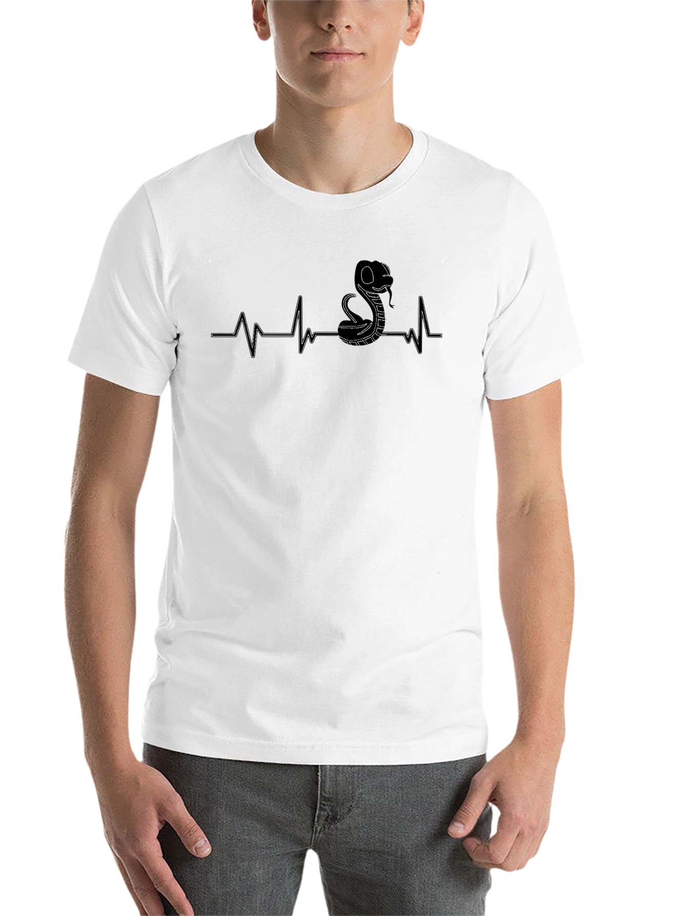 Black Snake Heartbeat T-Shirt - Cobra Pulse view 14