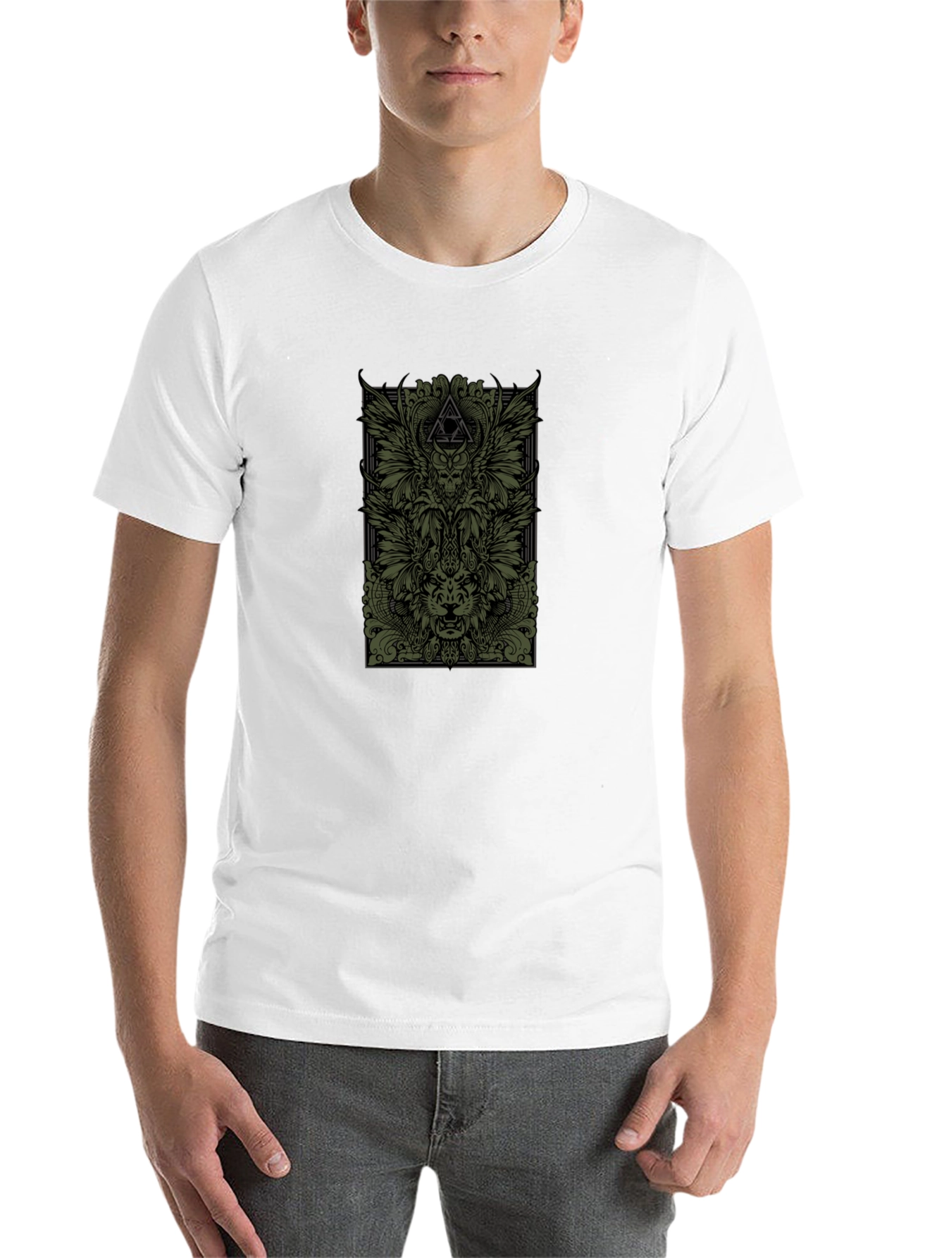 Black Unique Graphic Print Black T-Shirt view 14