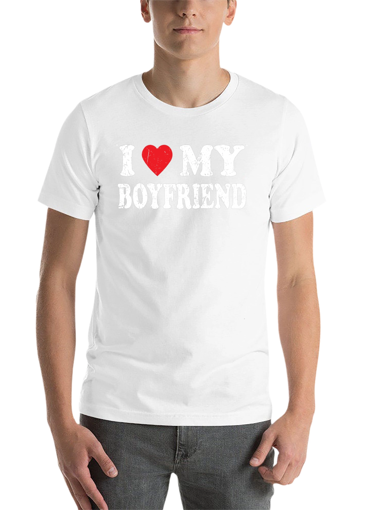 Black I Love My Boyfriend T-Shirt view 14